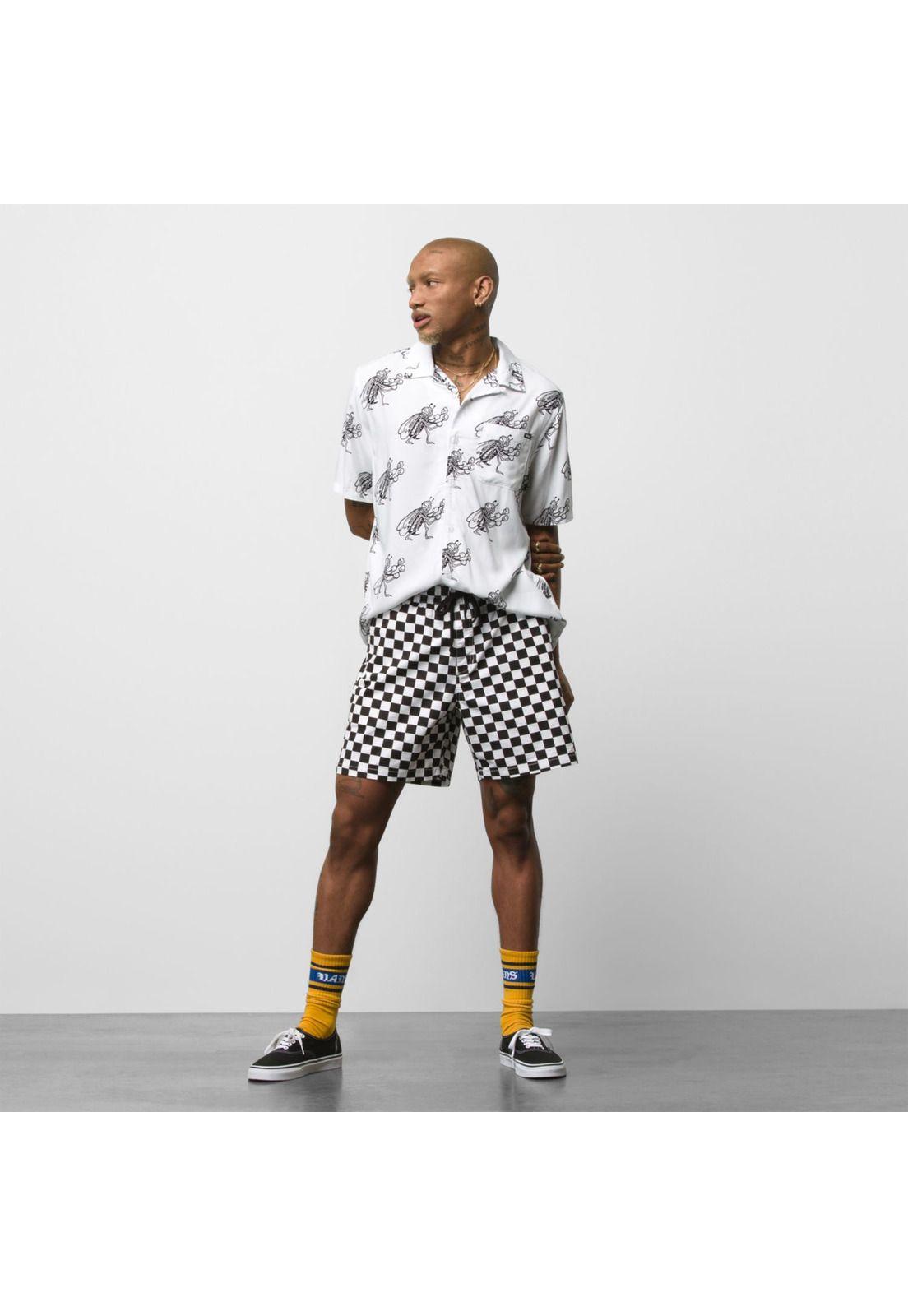 Short Hombre Range Relaxed Elastic Short Checker-0