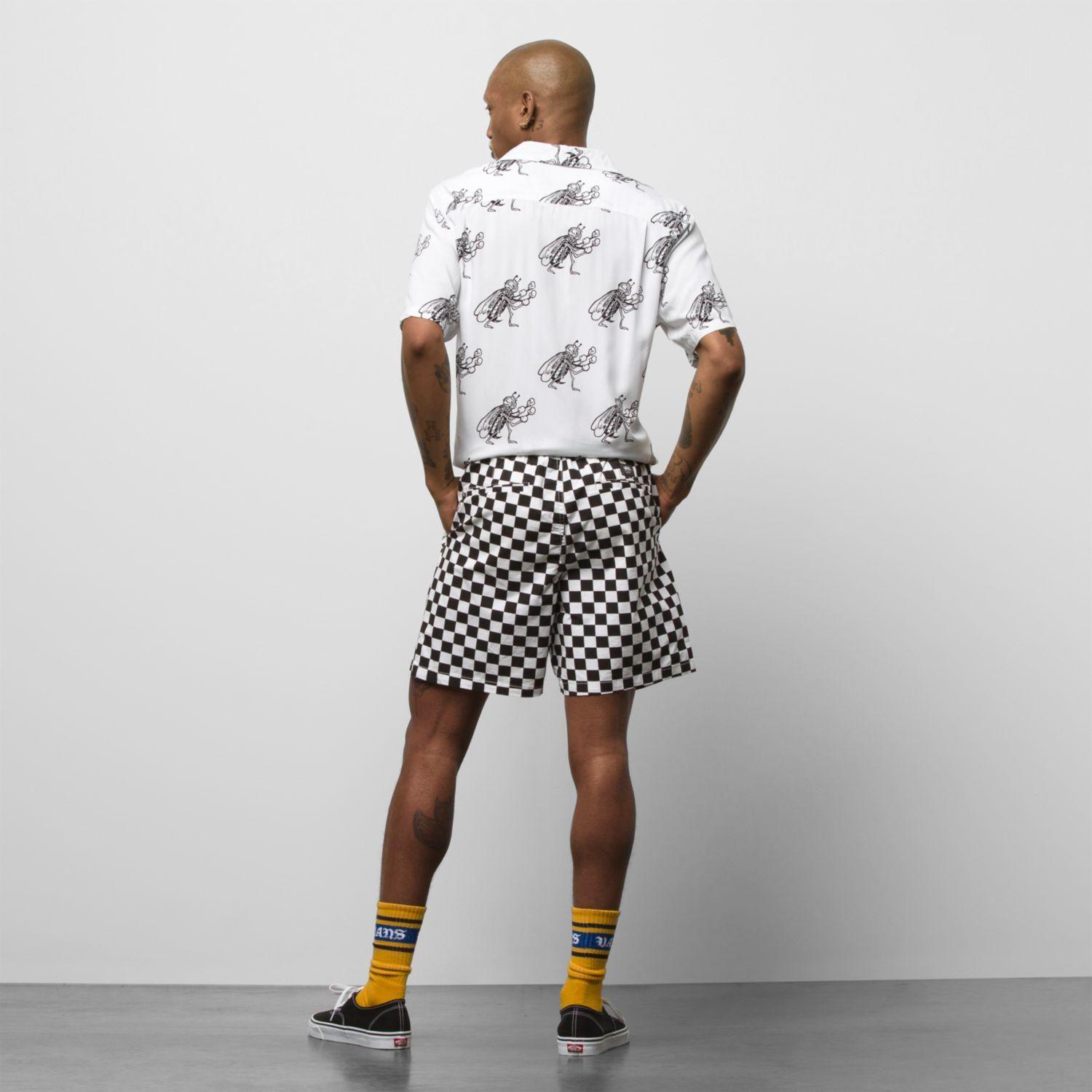 Short Hombre Range Relaxed Elastic Short Checker-3