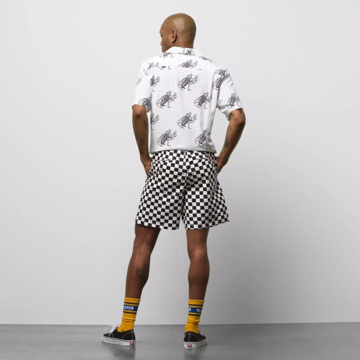 Short Hombre Range Relaxed Elastic Short Checker-3