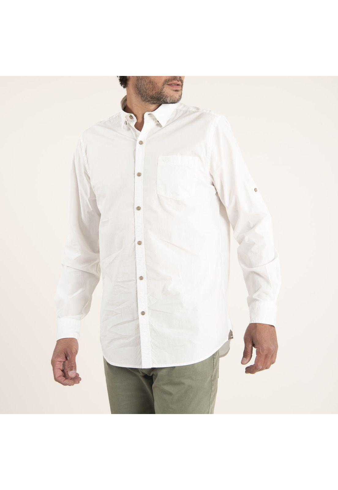 Camisa Hombre Algodón Orgánico Galiton Blanco-1