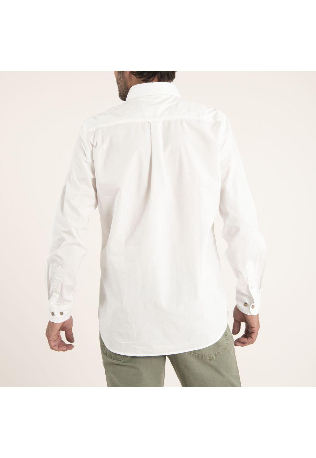 Camisa Hombre Algodón Orgánico Galiton Blanco-3