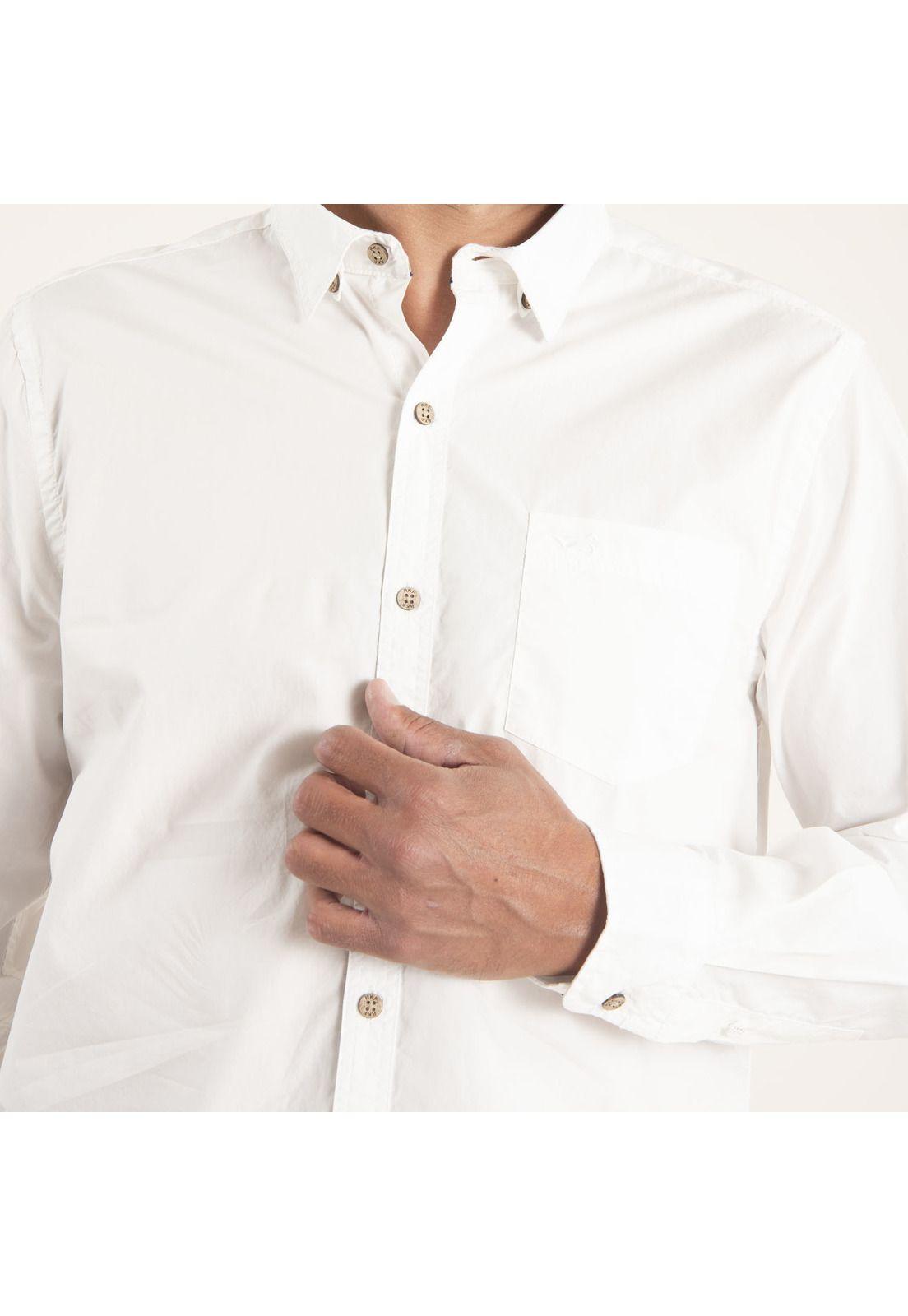 Camisa Hombre Algodón Orgánico Galiton Blanco-4