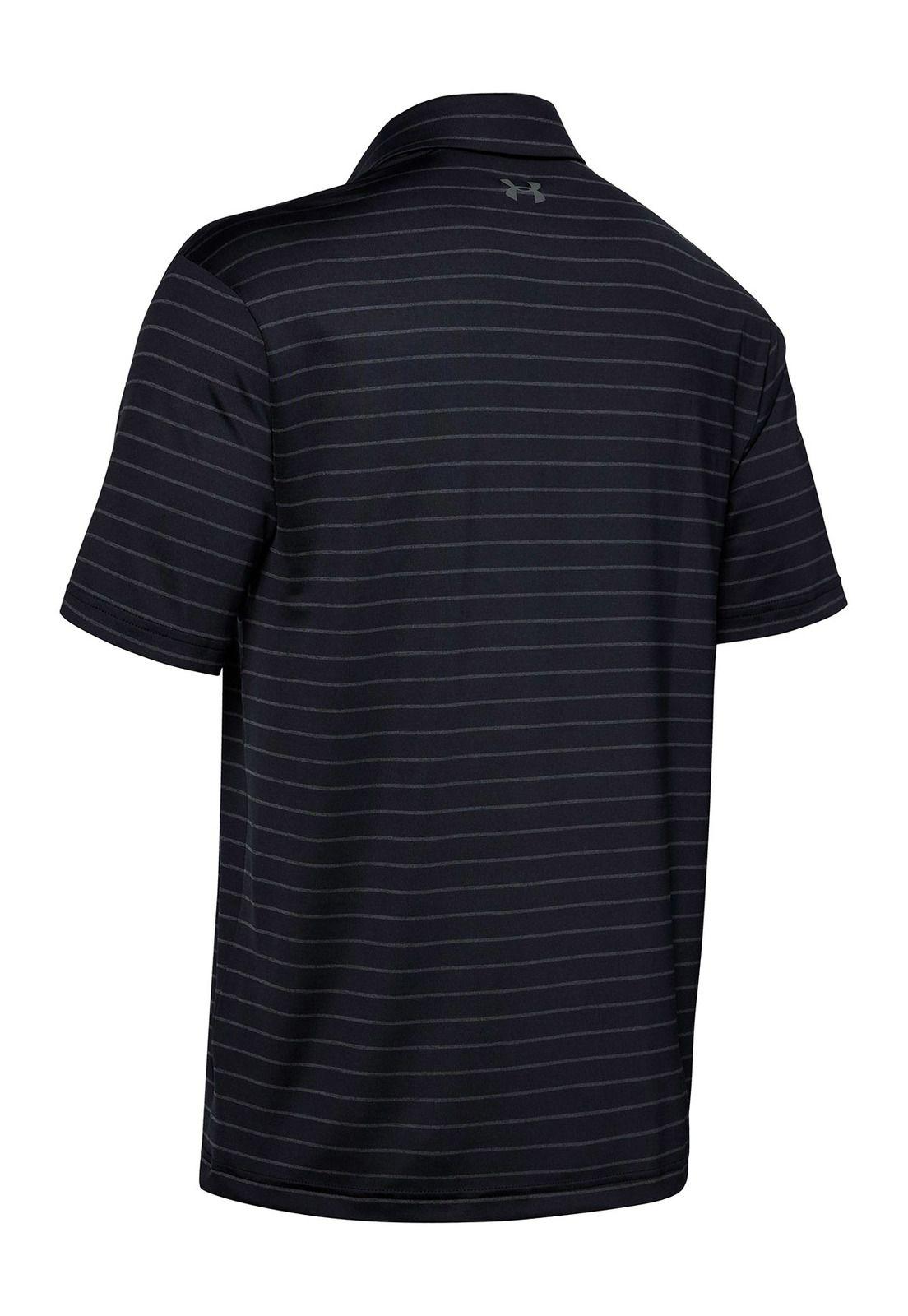 Polo Manga Corta UA Playoff Hombre Negro-1