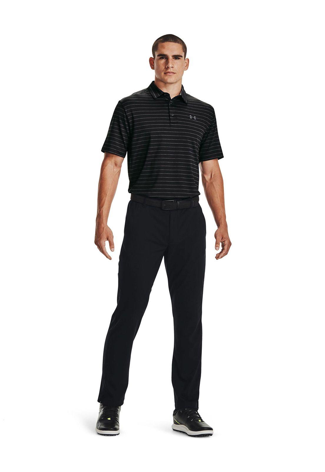 Polo Manga Corta UA Playoff Hombre Negro-5