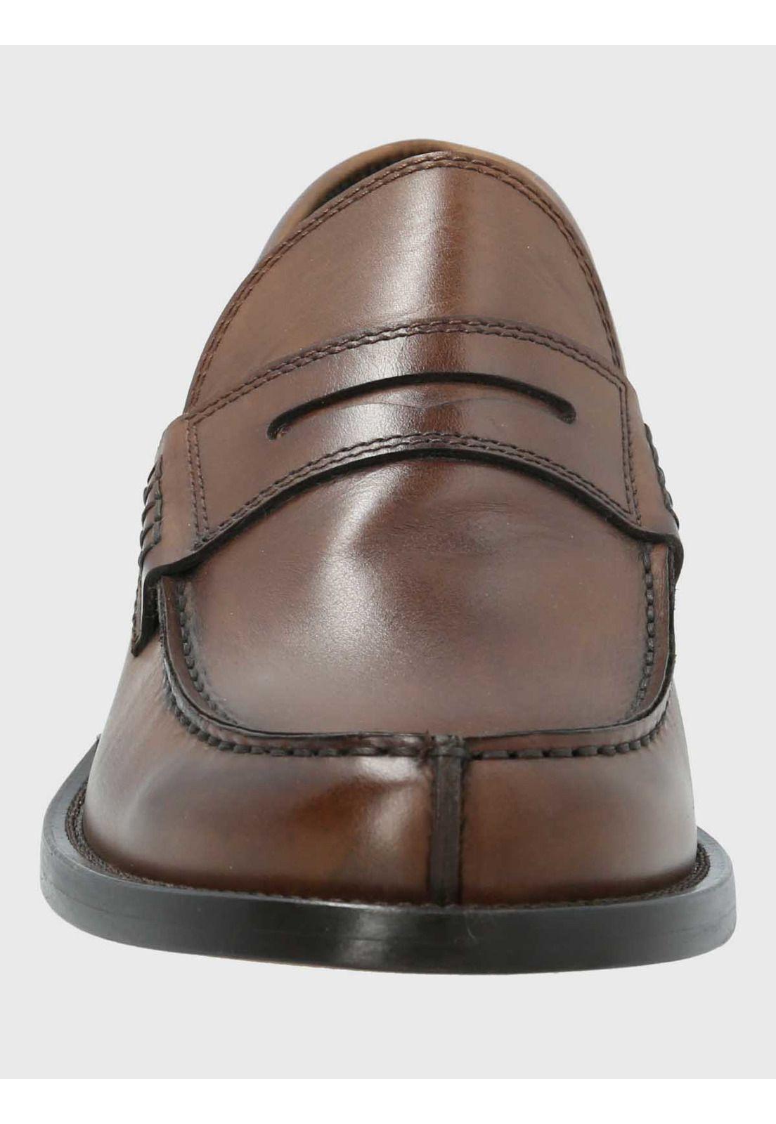 Mocasin Italiano Hombre Cuero Café-3