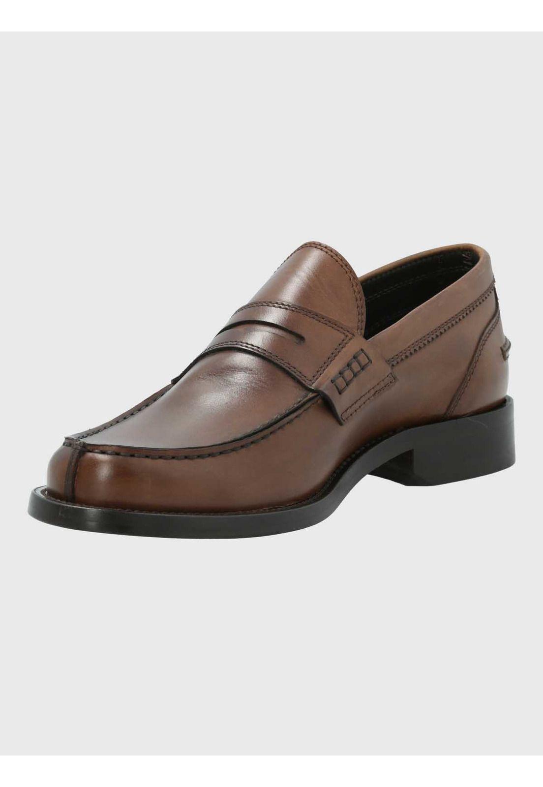 Mocasin Italiano Hombre Cuero Café-4