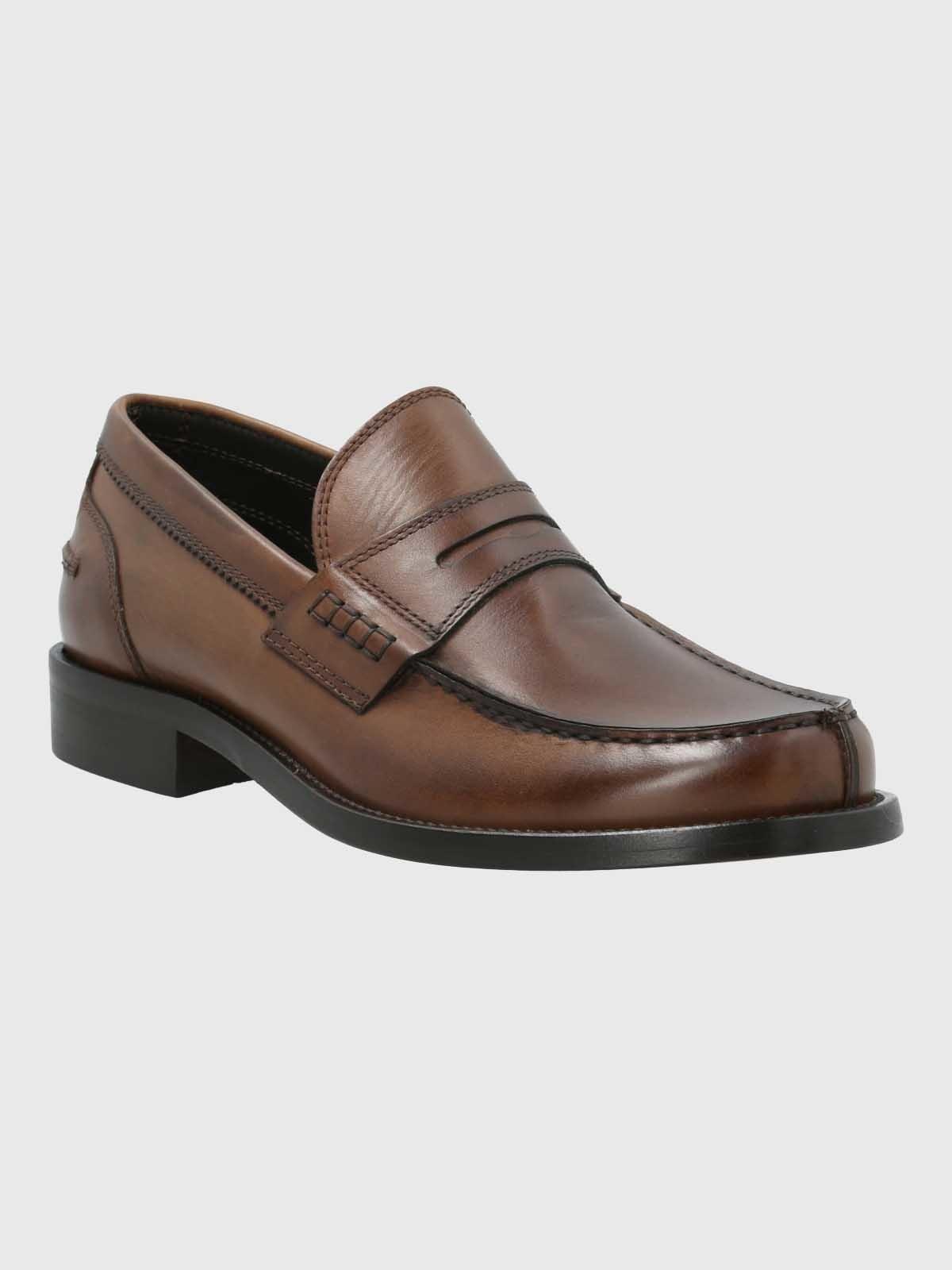 Mocasin Italiano Hombre Cuero Café-0