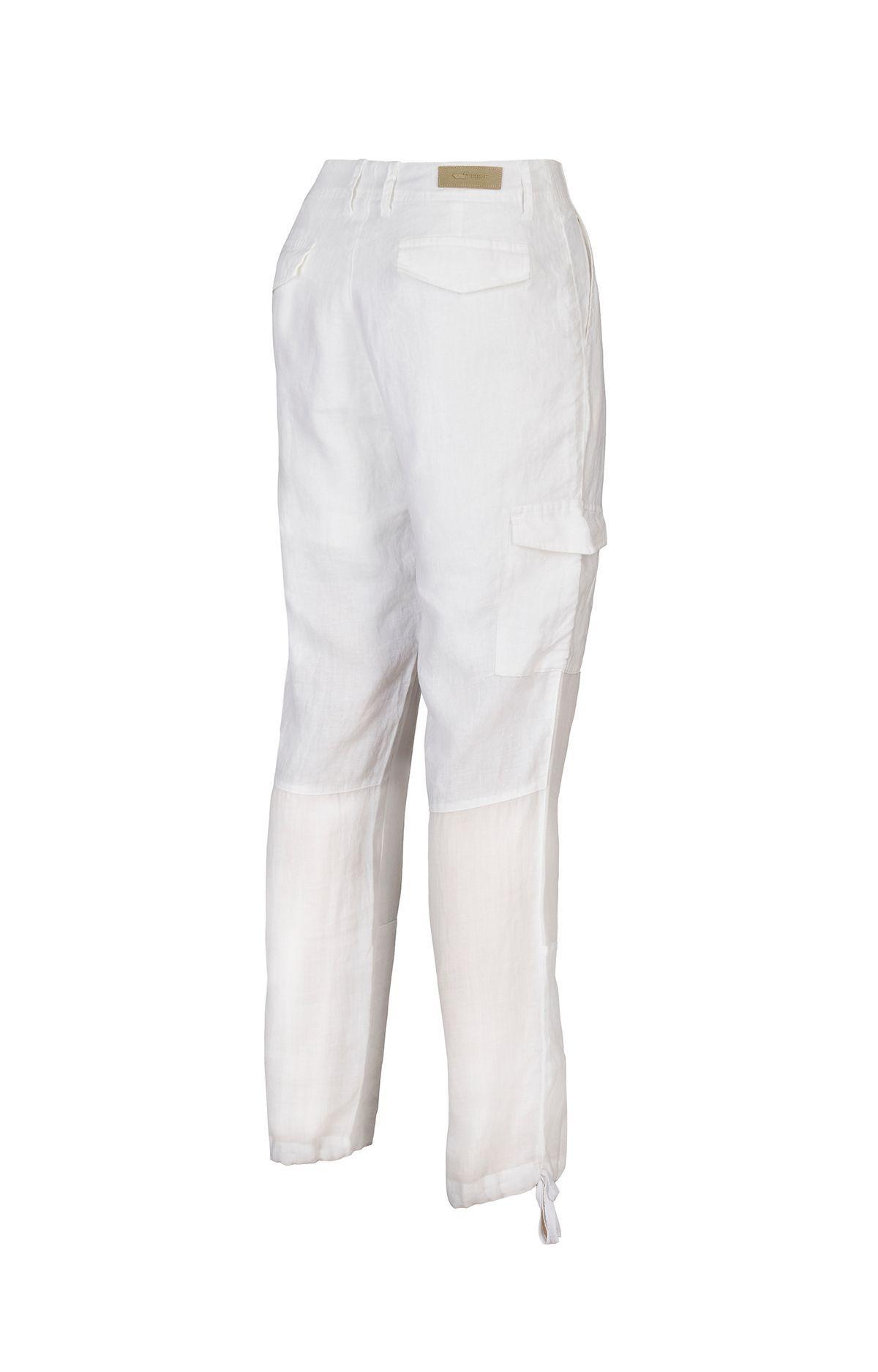 Pantalón Lino Orgánico Mujer Rebe Blanco-1