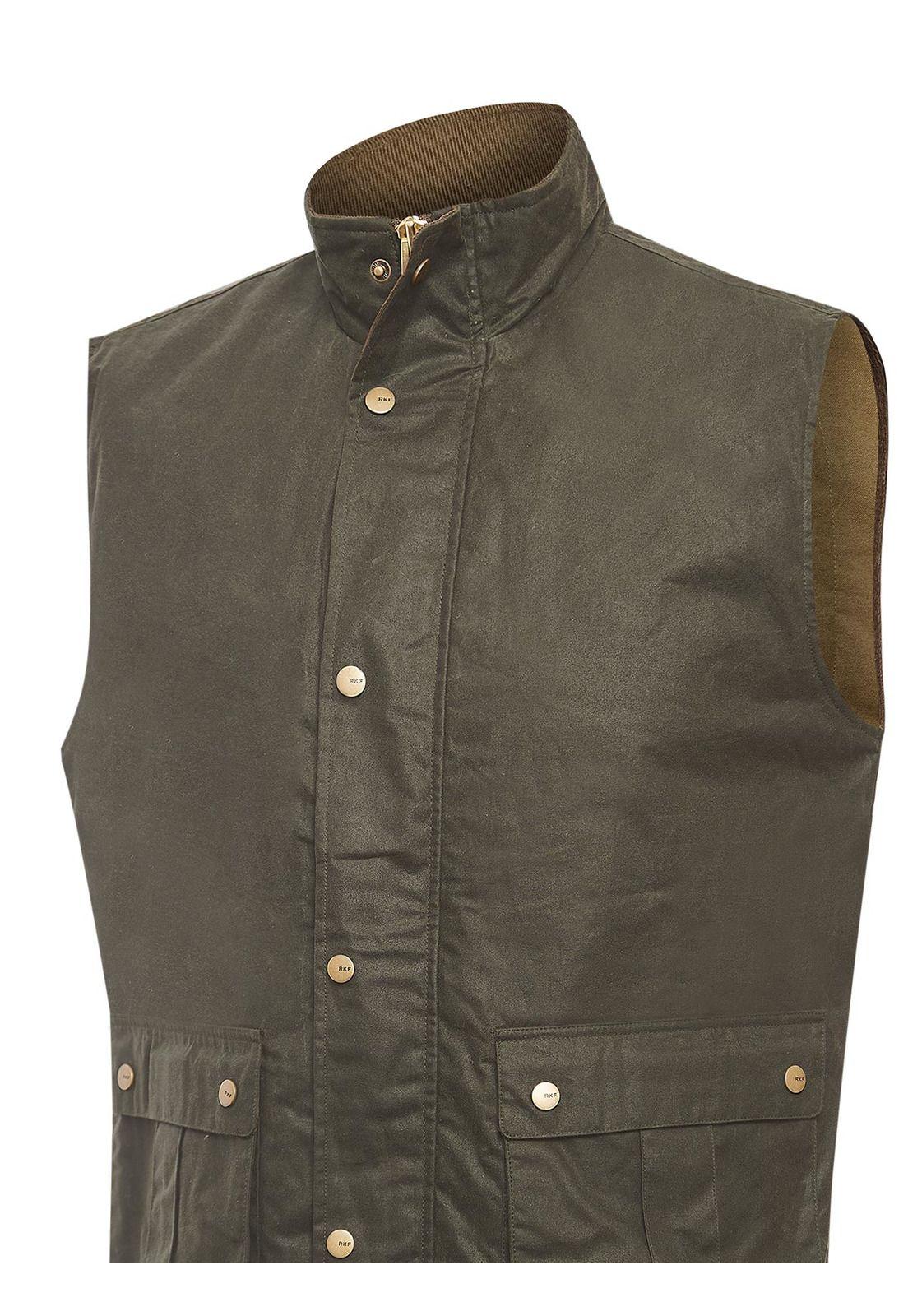 Chaqueta Algodón Encerado Hombre WAX Verde-3