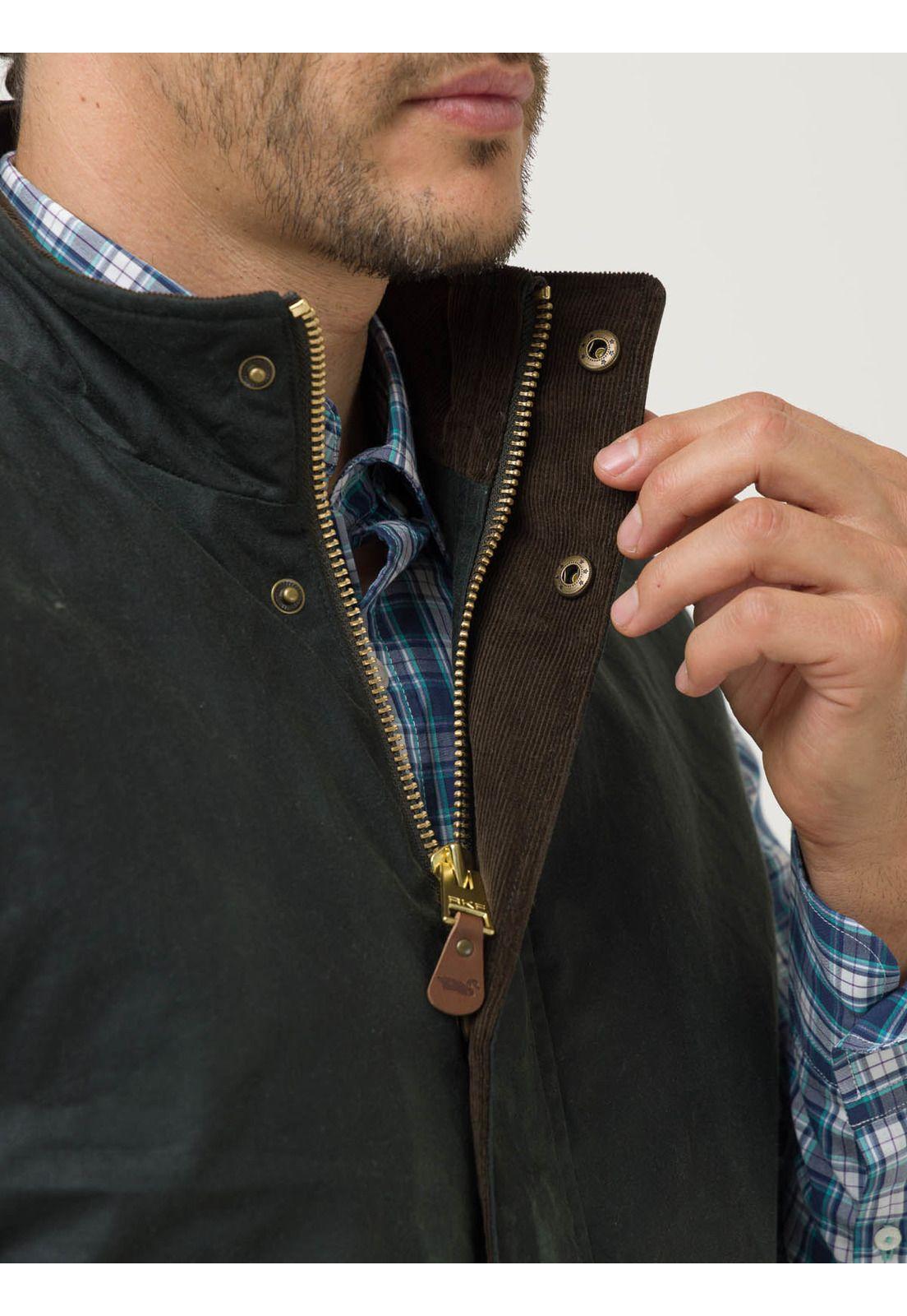 Chaqueta Algodón Encerado Hombre WAX Verde-6