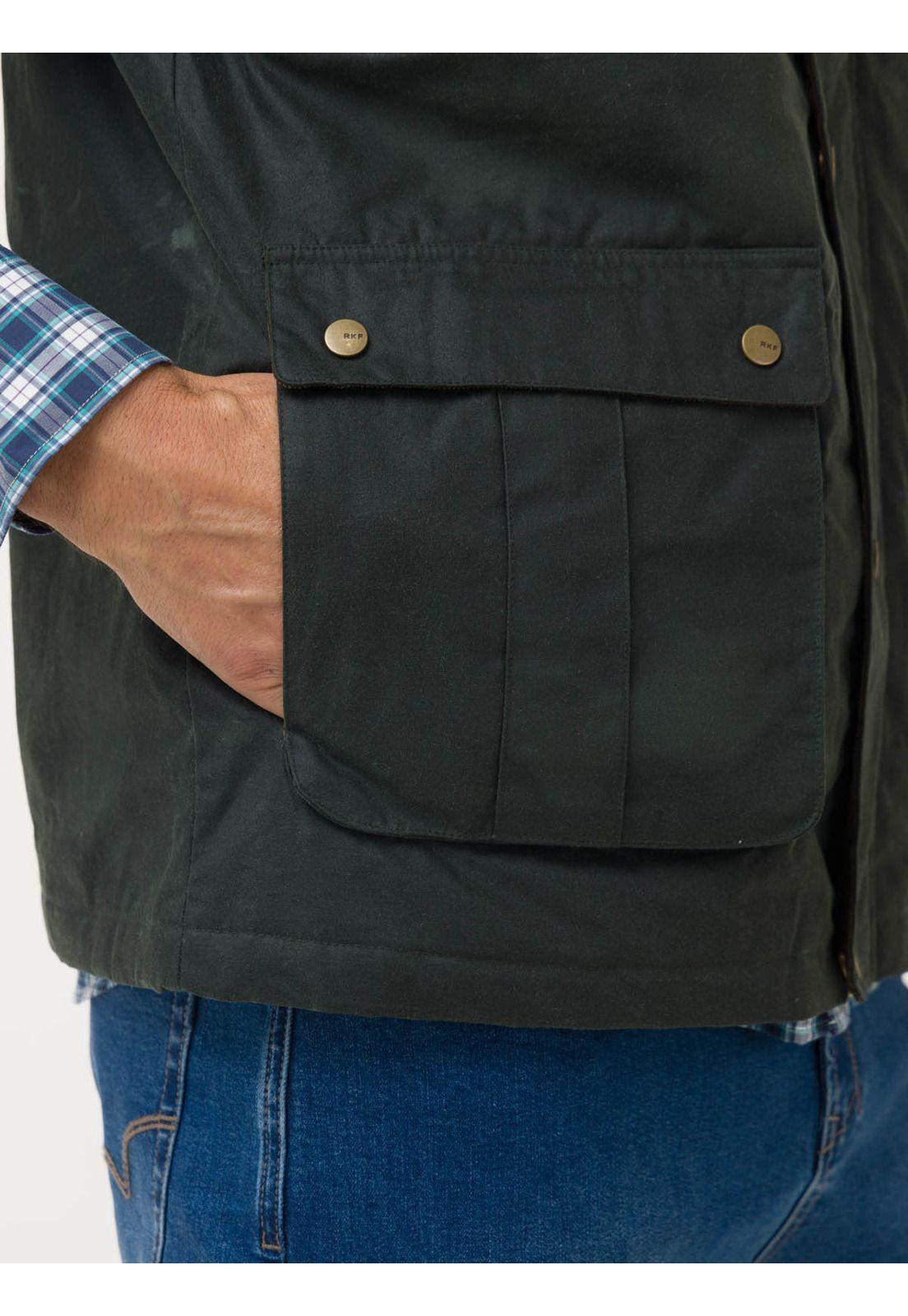 Chaqueta Algodón Encerado Hombre WAX Verde-7