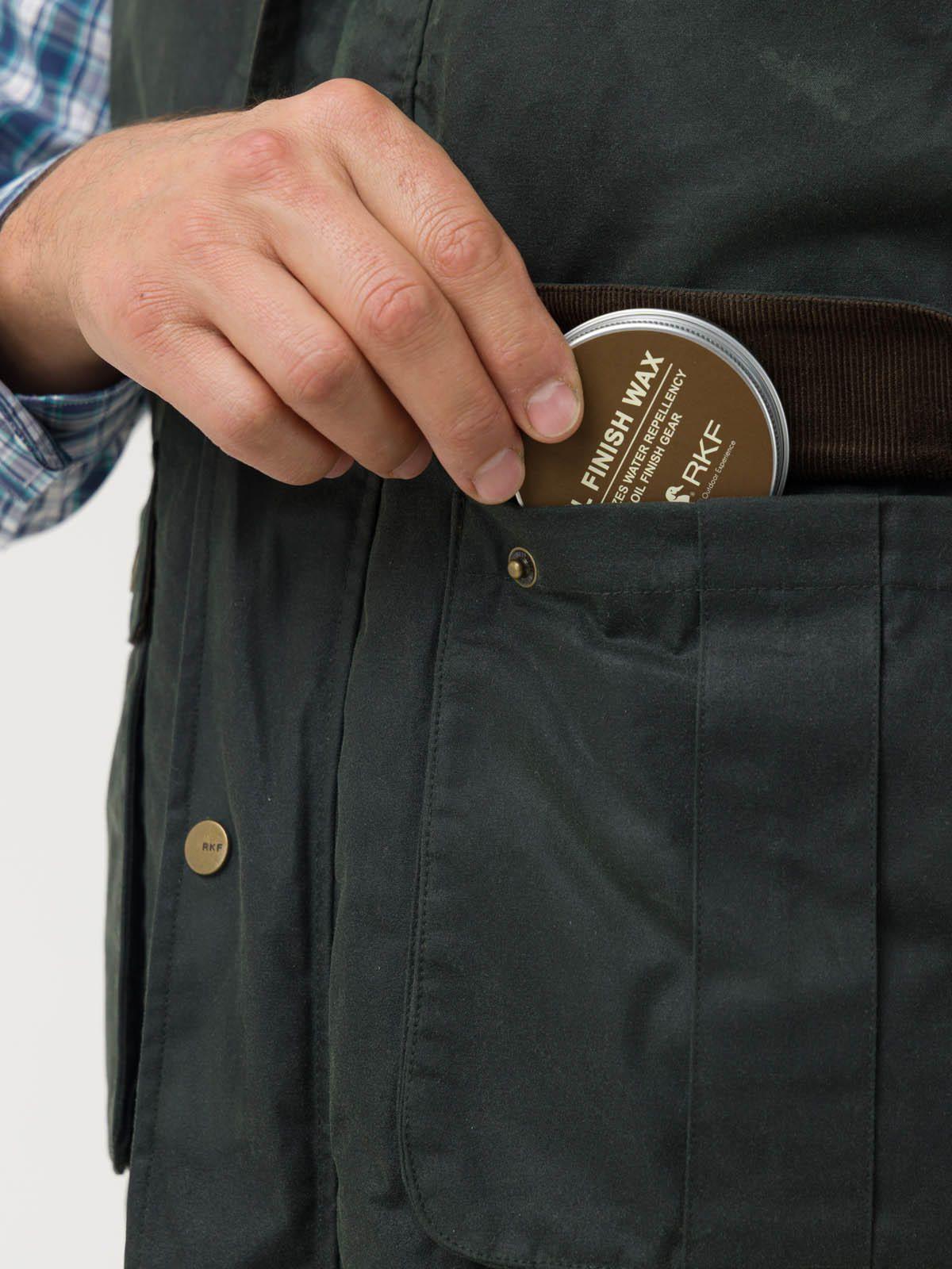 Chaqueta Algodón Encerado Hombre WAX Verde-9