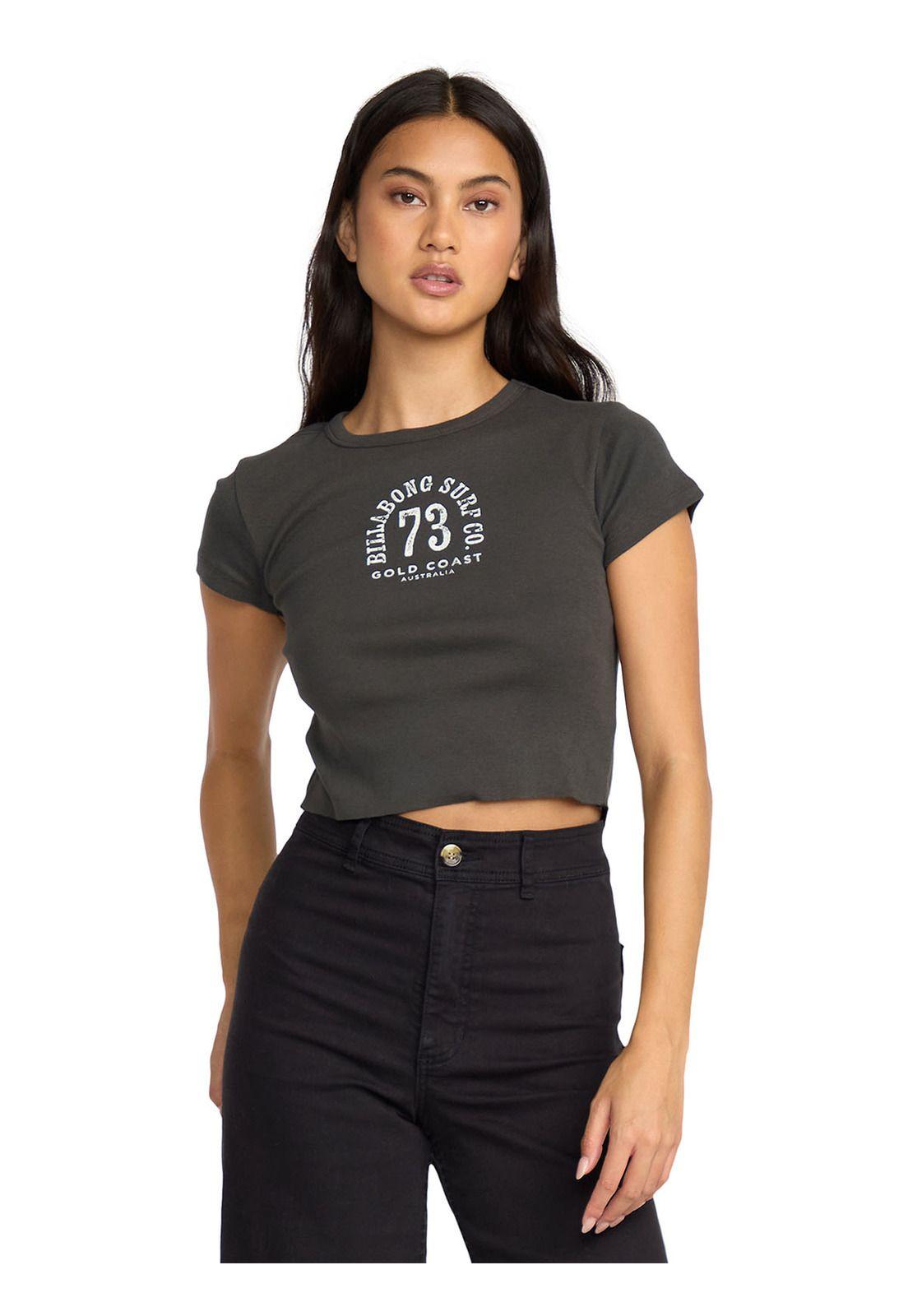 Polera m/c Mujer Walking slow Negro-0