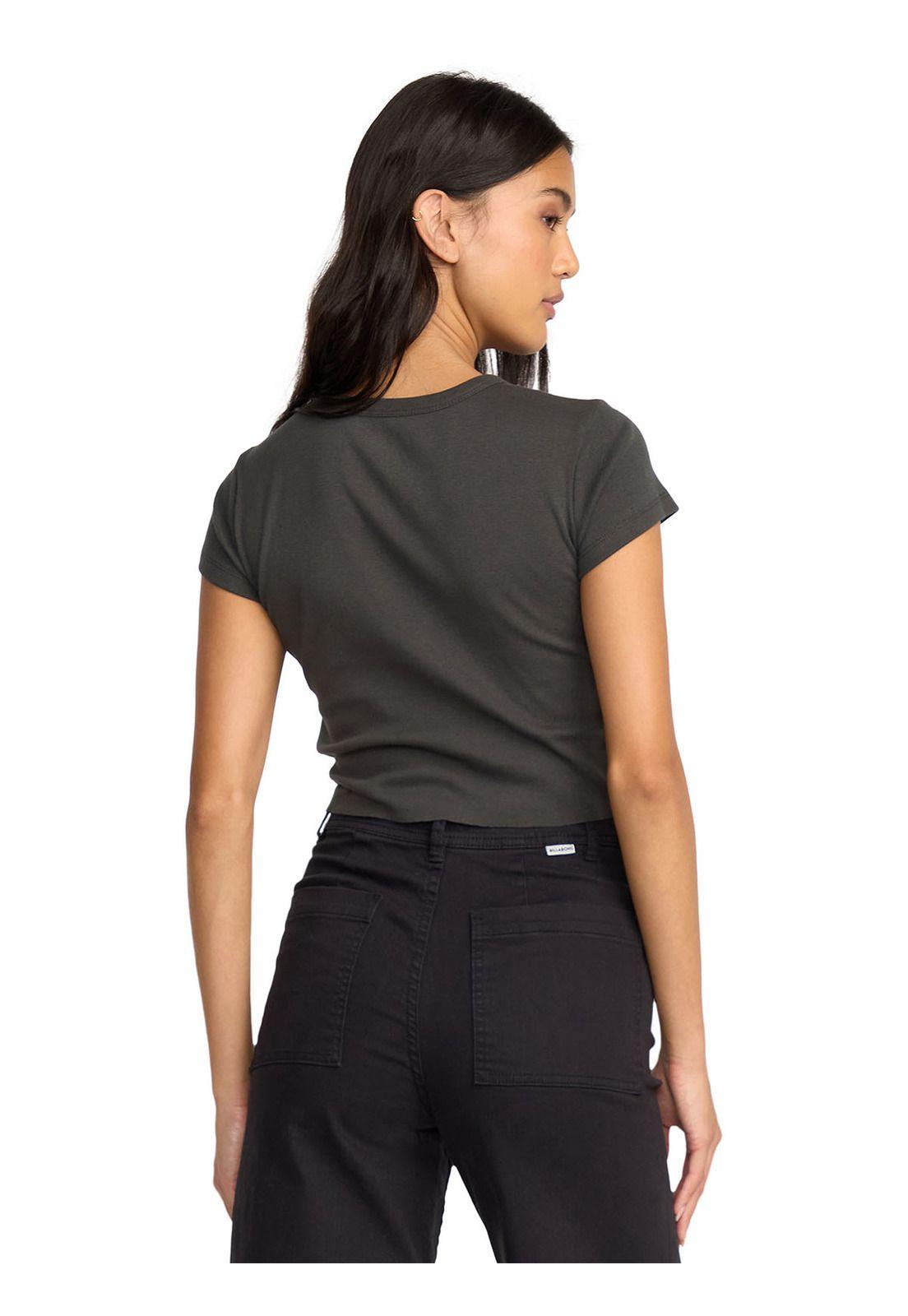 Polera m/c Mujer Walking slow Negro-1