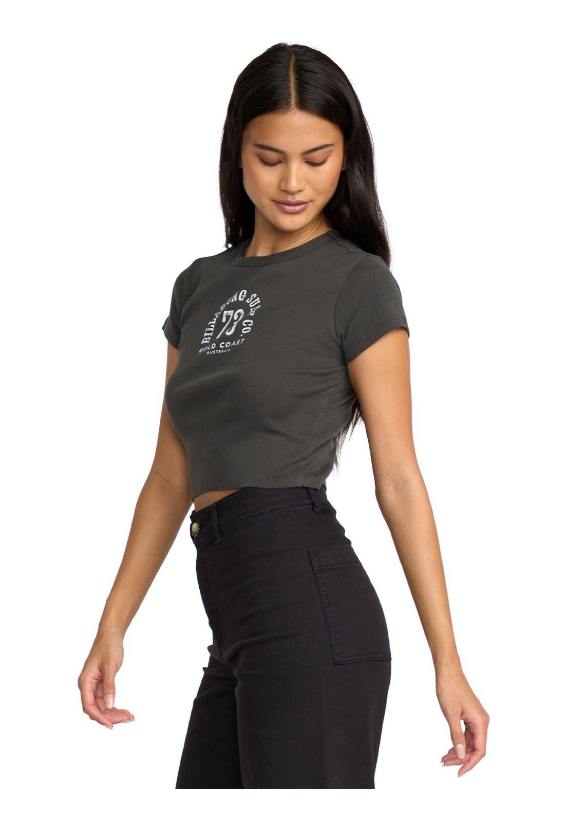 Polera m/c Mujer Walking slow Negro-4