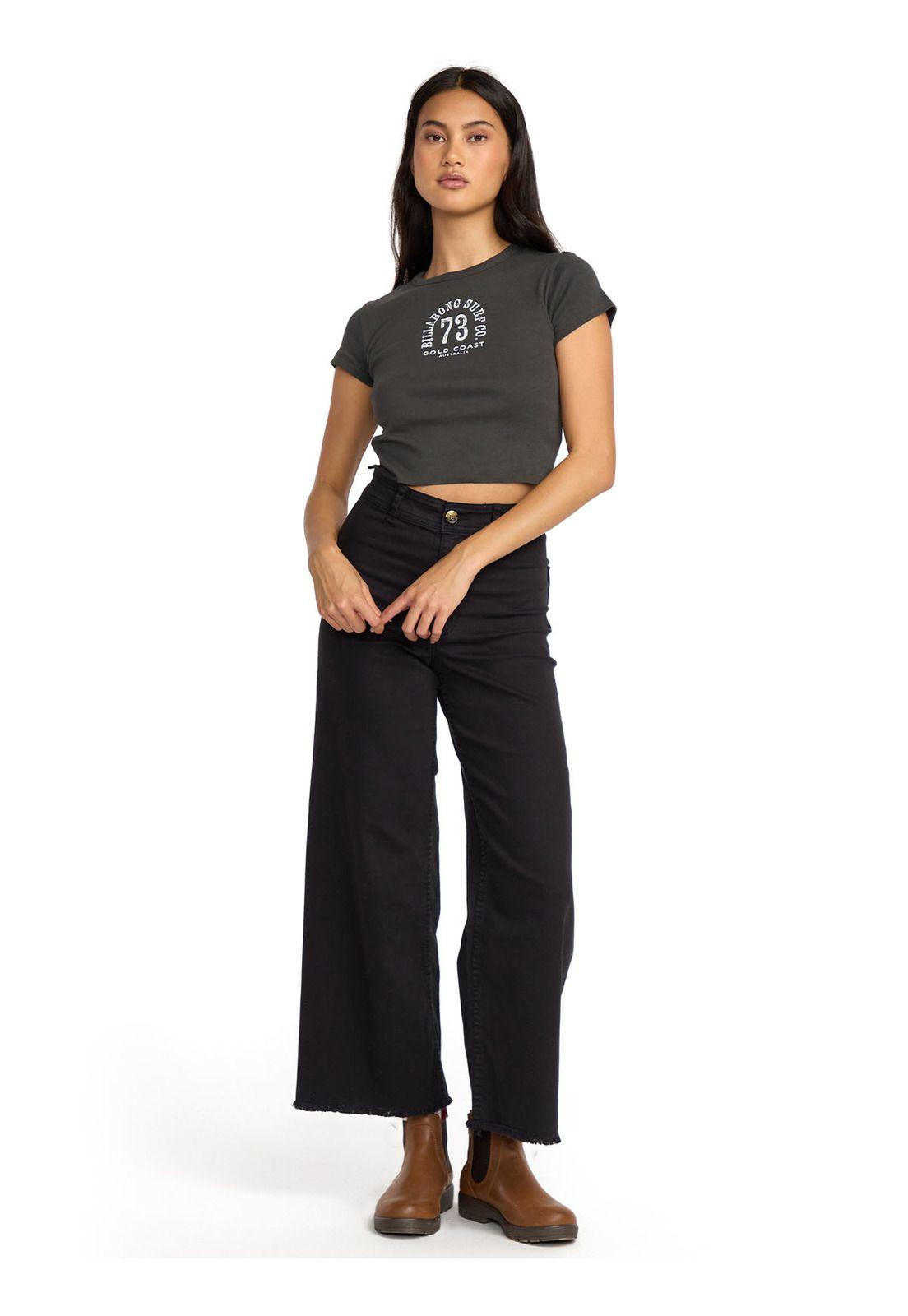 Polera m/c Mujer Walking slow Negro-5