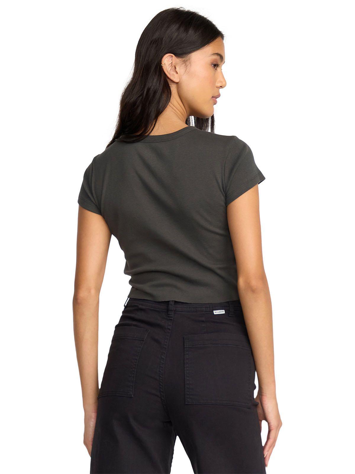 Polera m/c Mujer Walking slow Negro-1