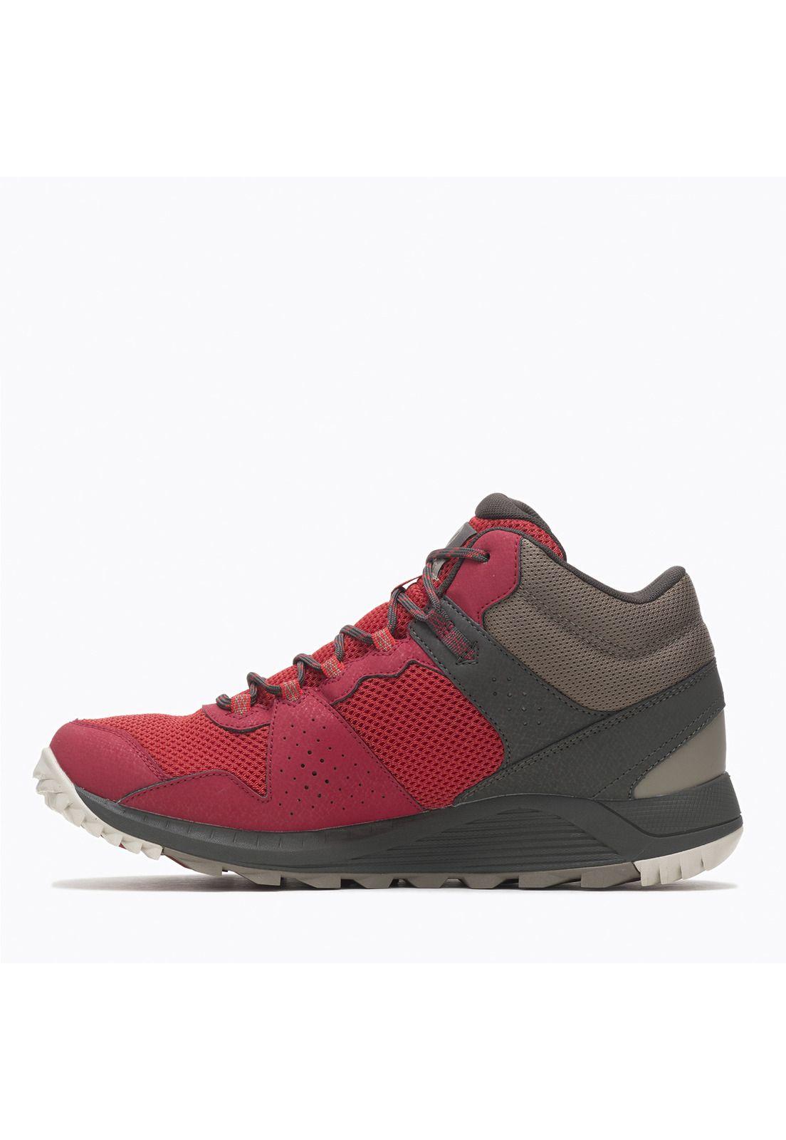 Botín Hombre Wildwood Mid Wp Rojo-1