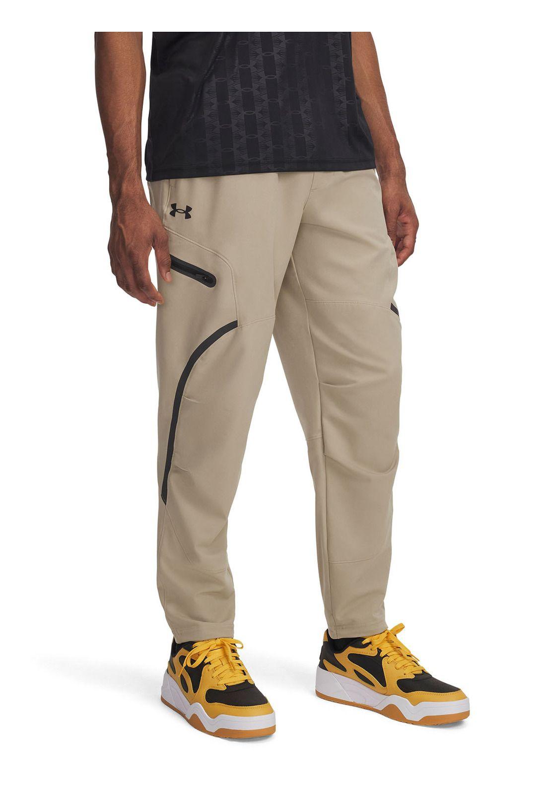 Pantalón Cargo UA Unstoppable café hombre-0