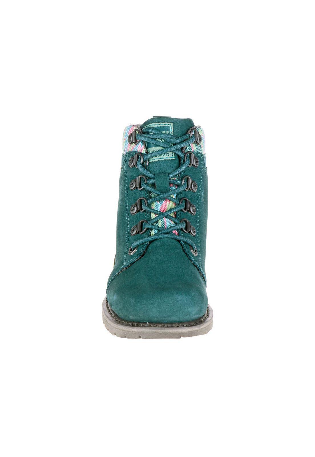 Botin Mujer Casual Carlie Azul Petroleo-4
