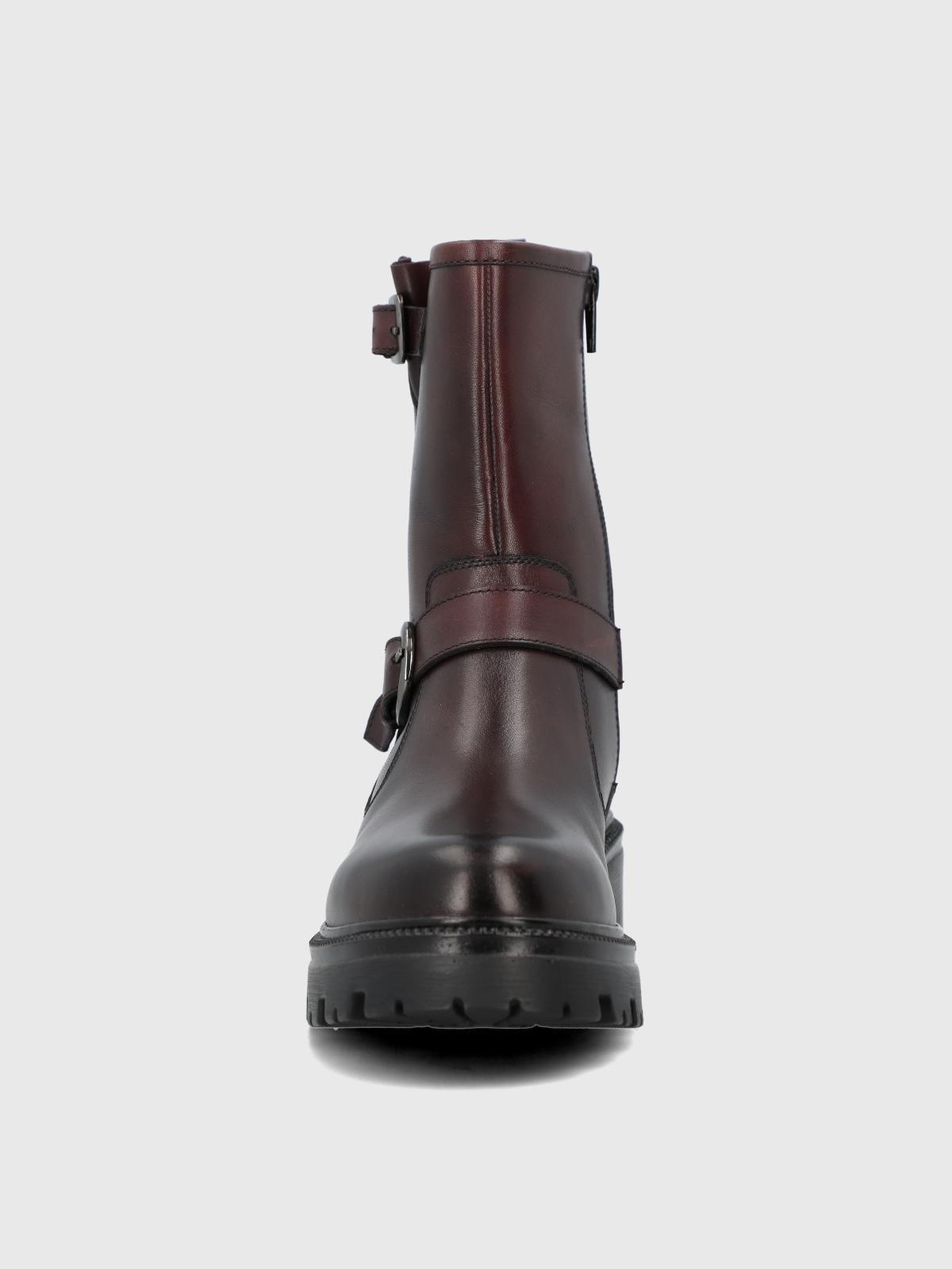 Botin Cuero Mujer Bunda Burdeo-3