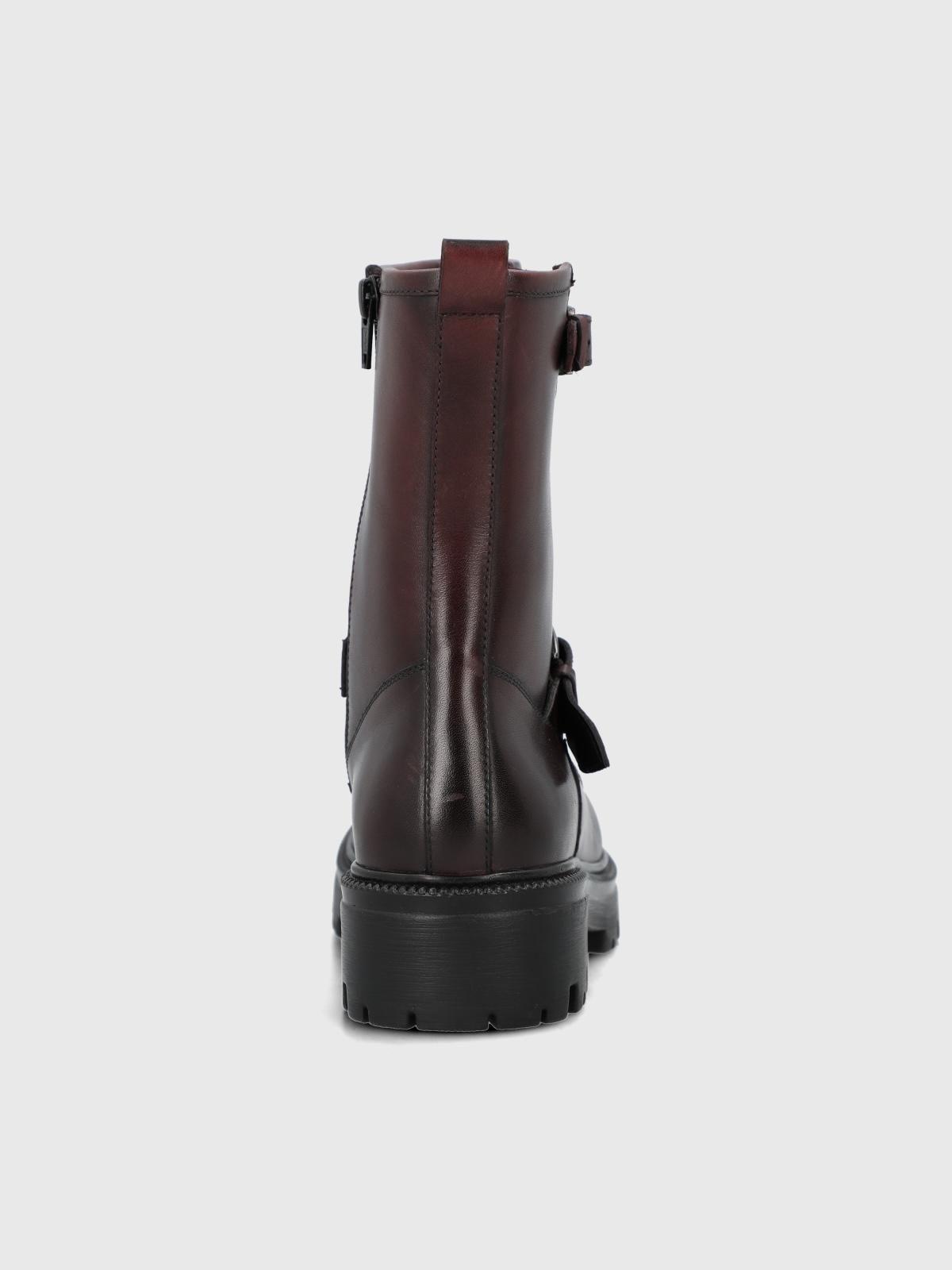 Botin Cuero Mujer Bunda Burdeo-6