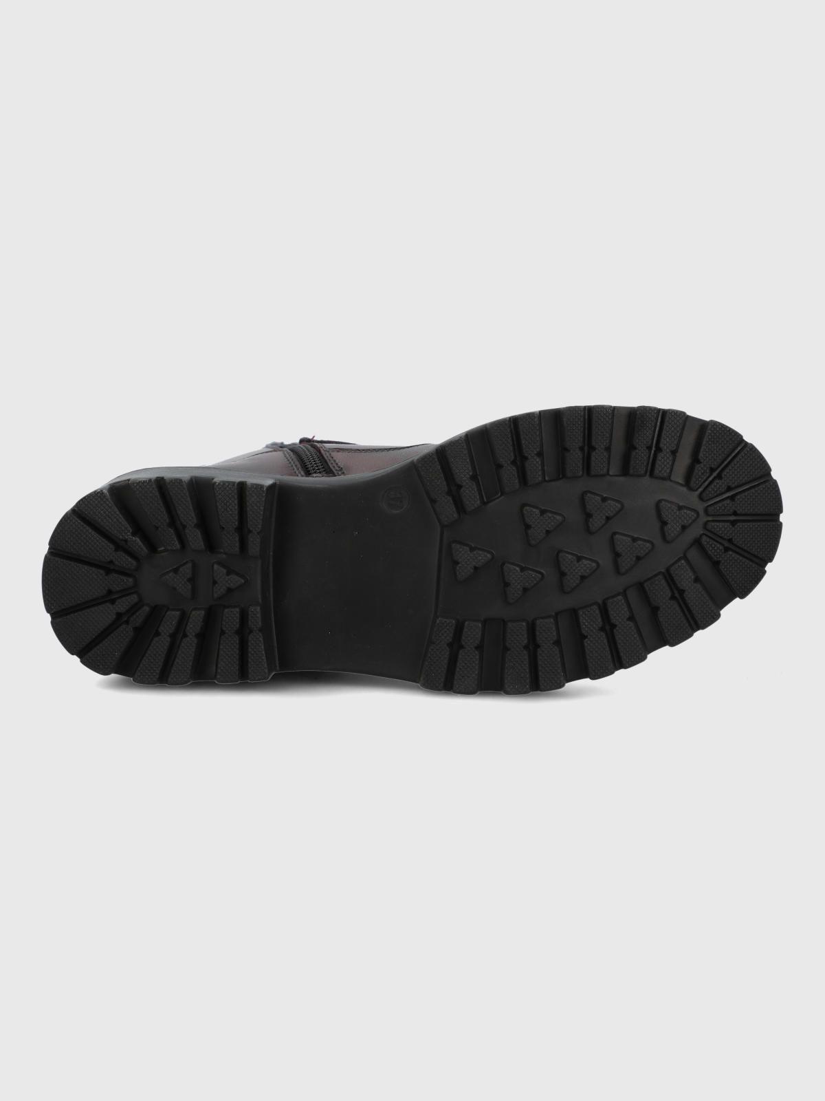 Botin Cuero Mujer Bunda Burdeo-7