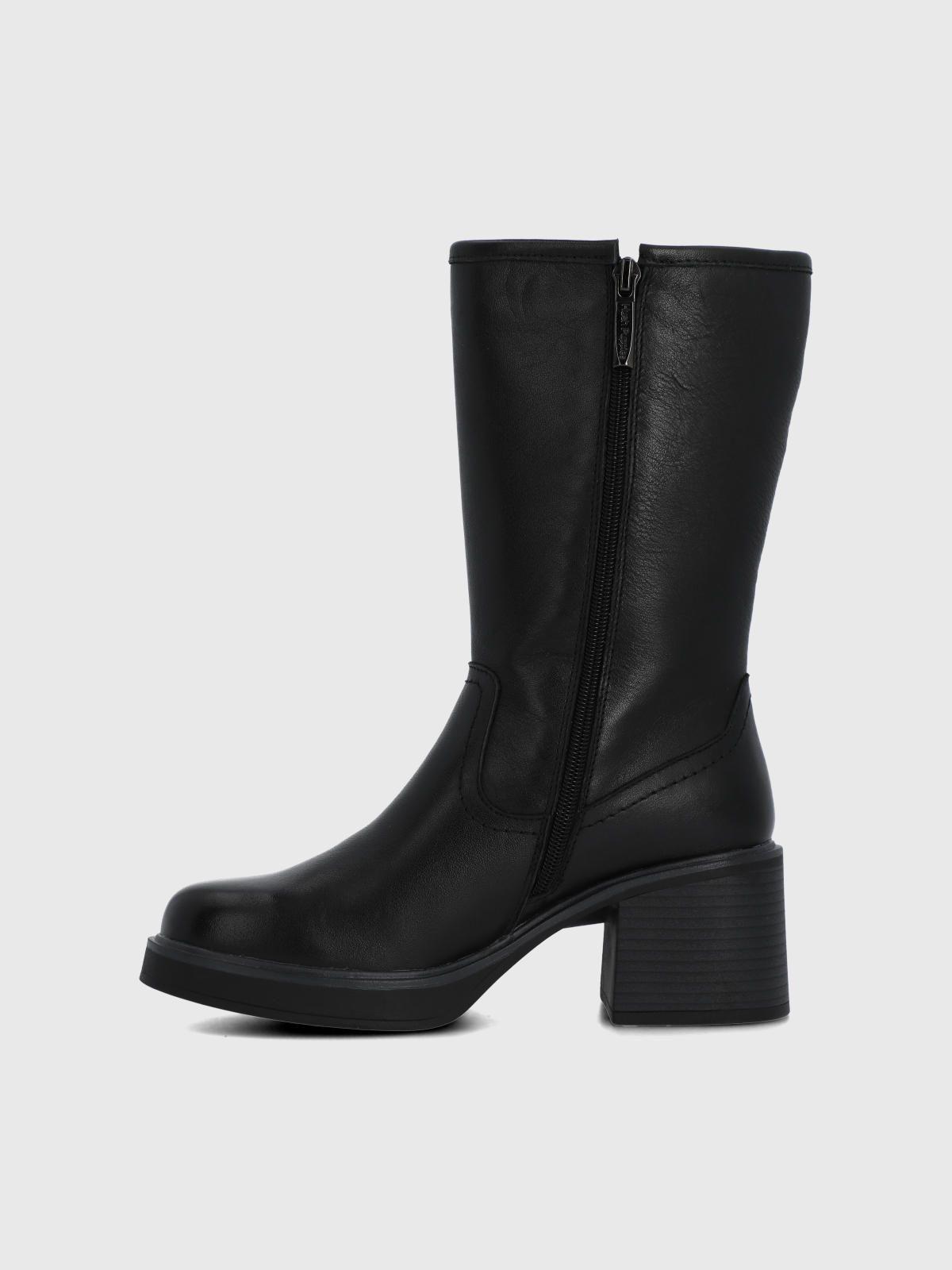 Bota Cuero Mujer Estella Negra-4