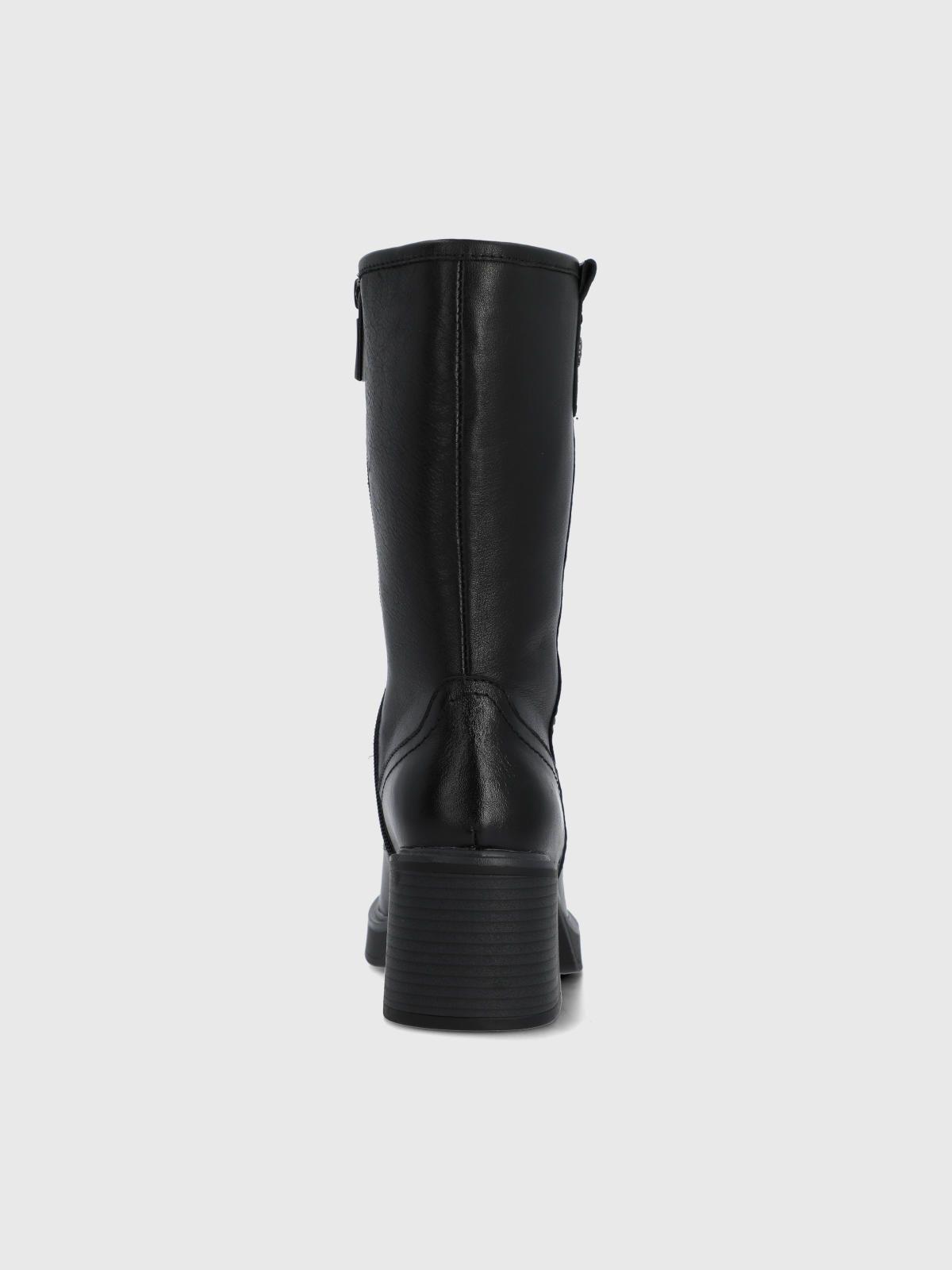 Bota Cuero Mujer Estella Negra-6