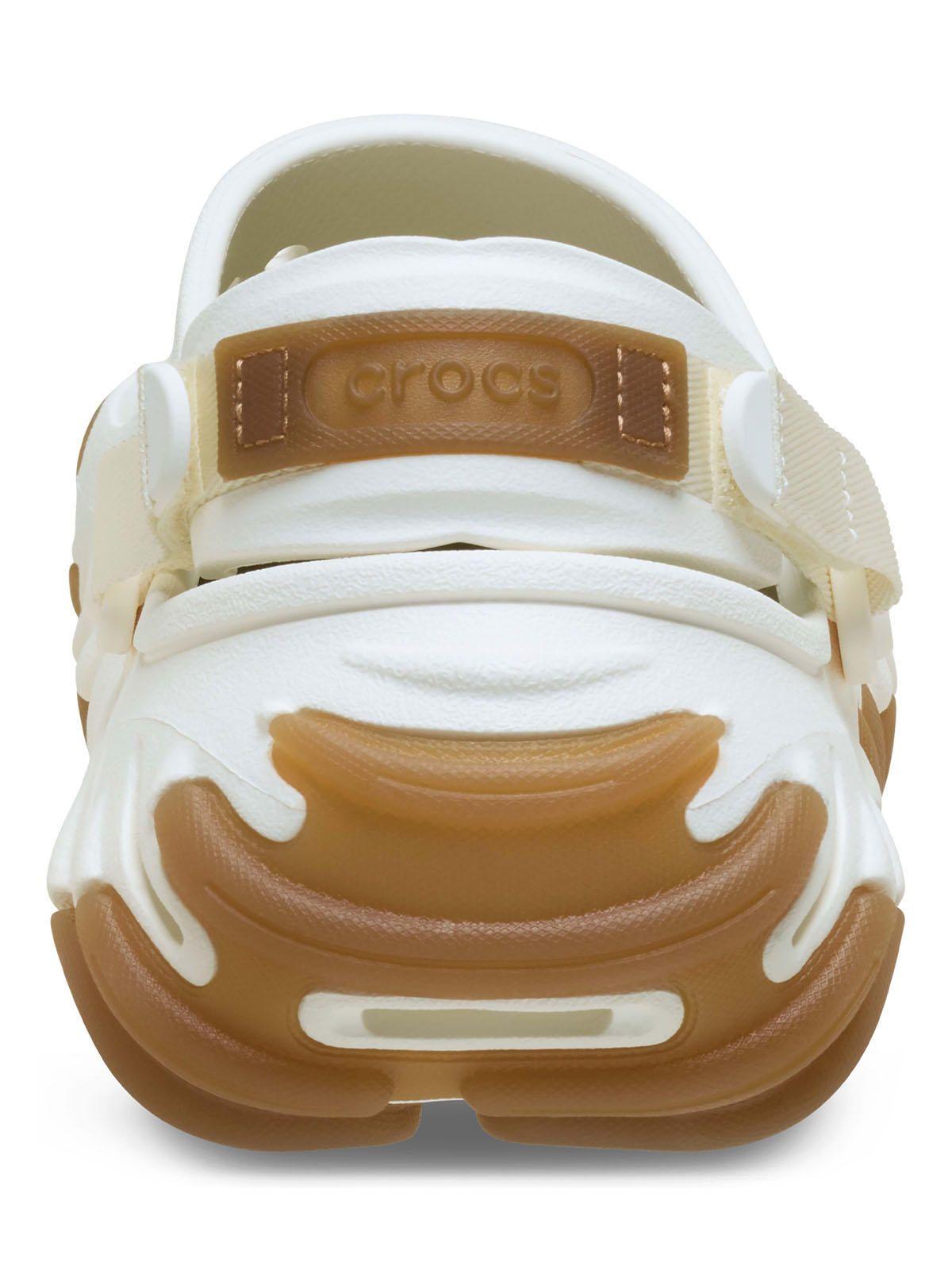 Zueco Crocs Hombre Echo Clog Blanco Con Café-7