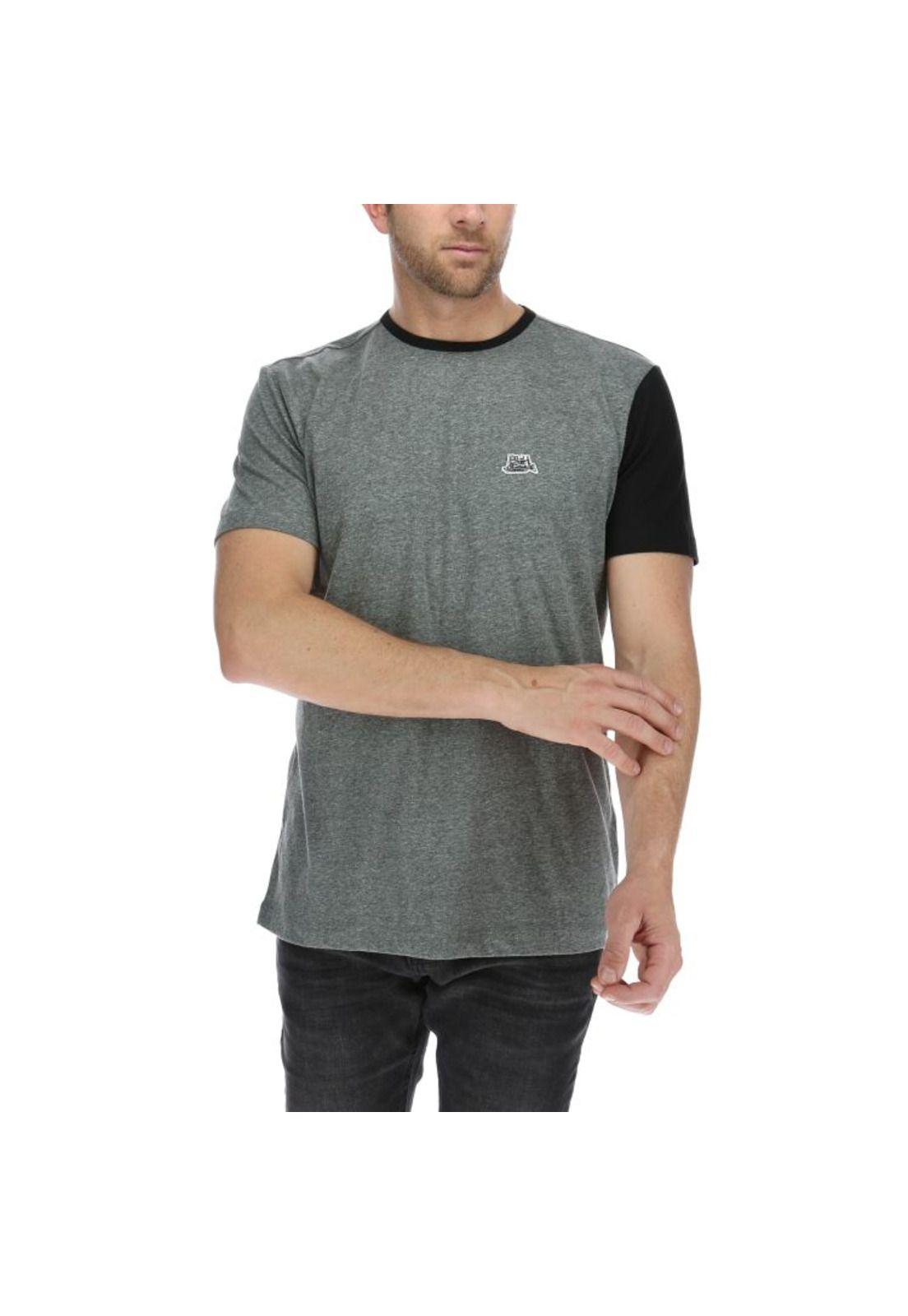 Polera Mc Hombre Sleeve Apply Tee Gris-0