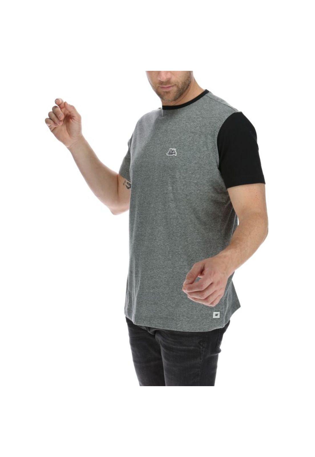 Polera Mc Hombre Sleeve Apply Tee Gris-1