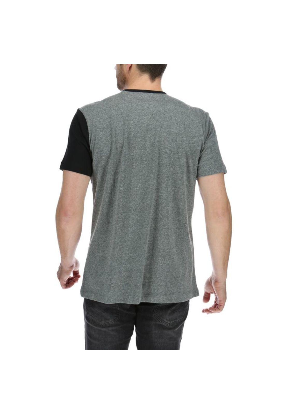 Polera Mc Hombre Sleeve Apply Tee Gris-2
