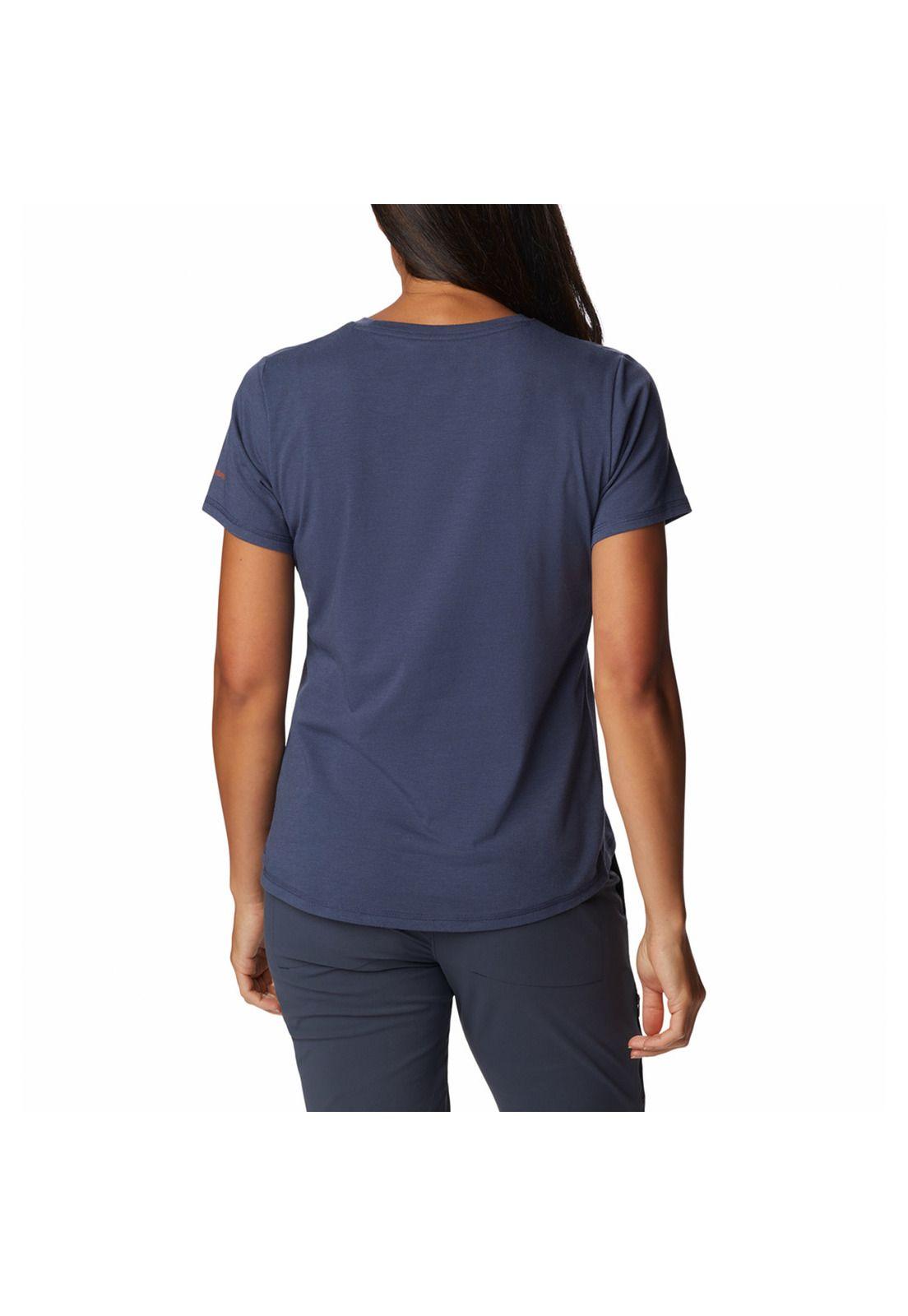 Polera M/C Mujer Sun Trek Graphic Tee Azul-3