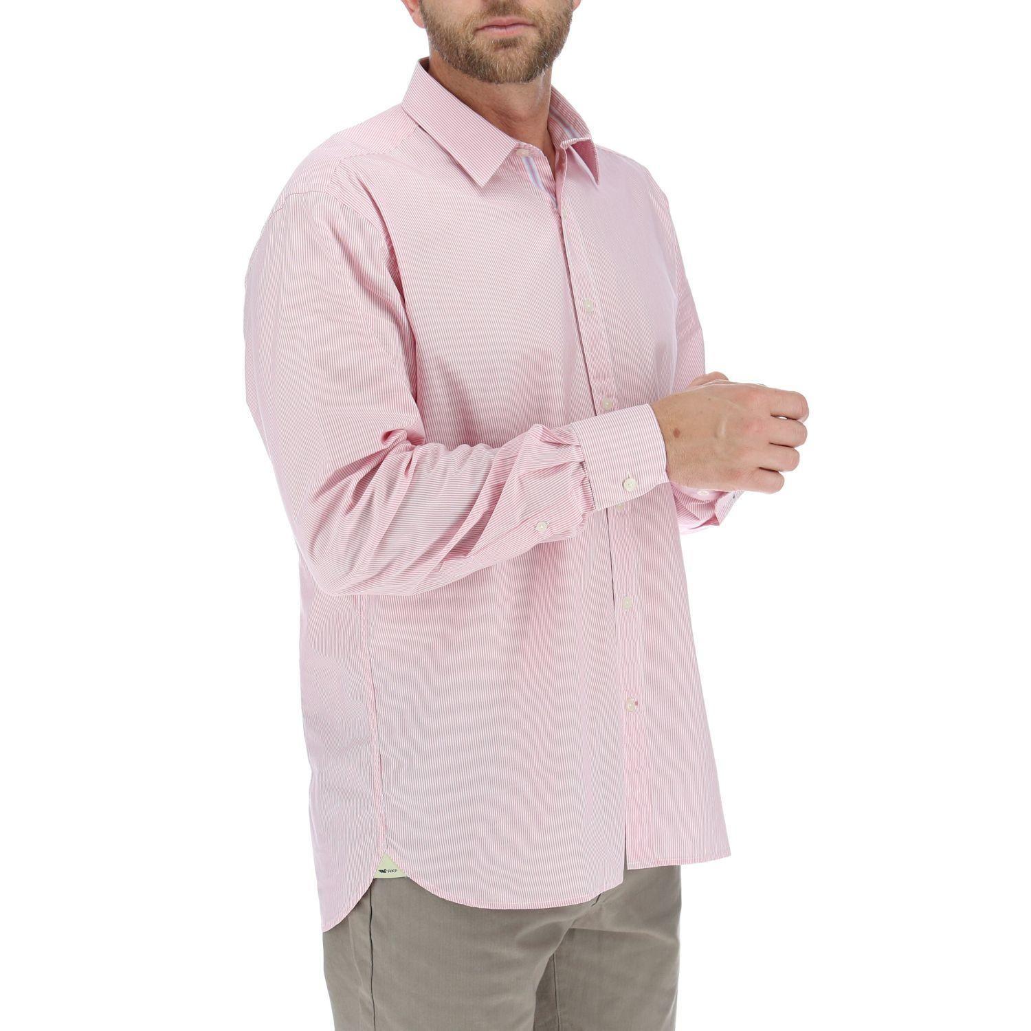 Camisa Hombre Stripe Rosa-3