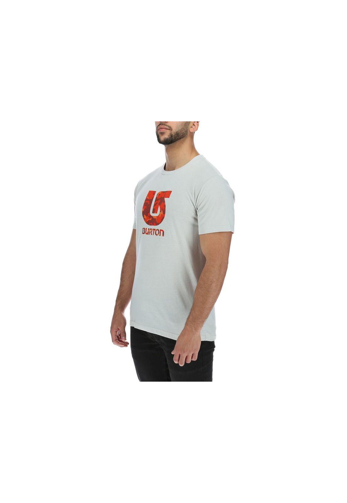 Polera M/C  Hombre Logo Vertical Ii Gris-1