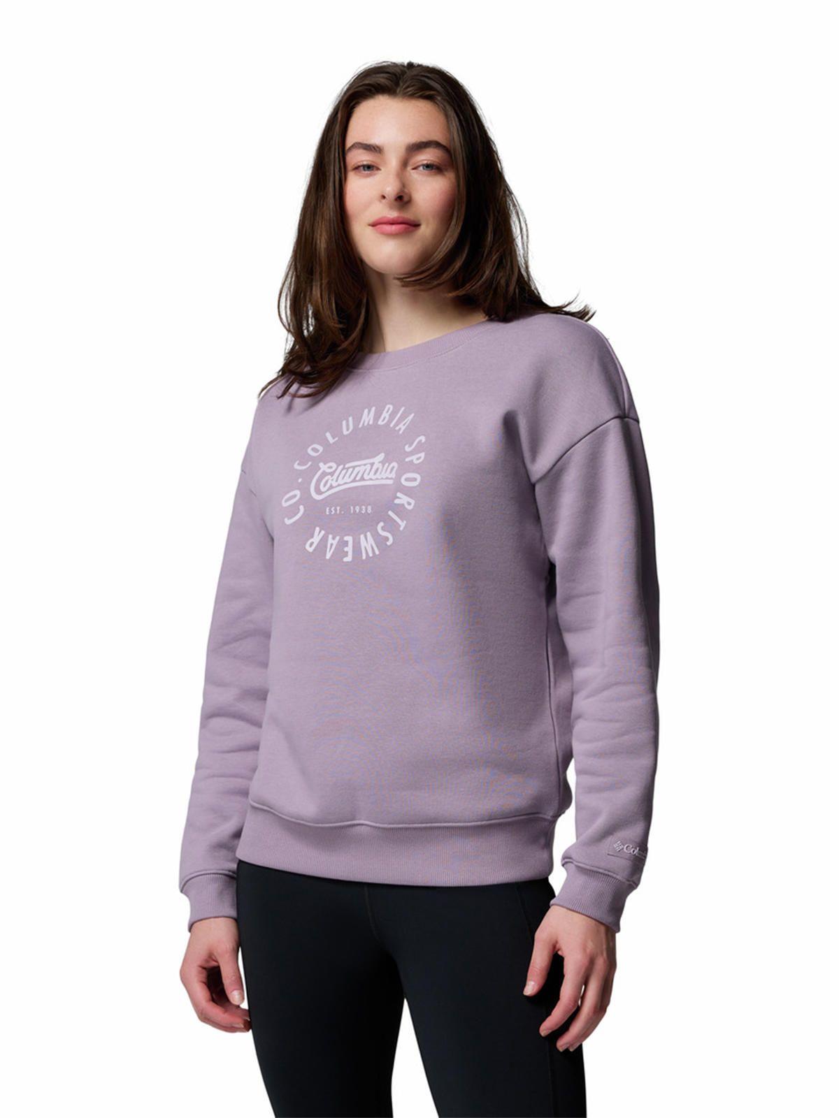 Poleron Mujer Meridian Creek Crew Morado-0