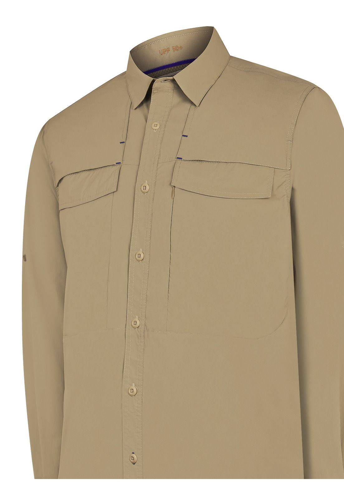 Camisa UPF Beige Chungara Hombre -3