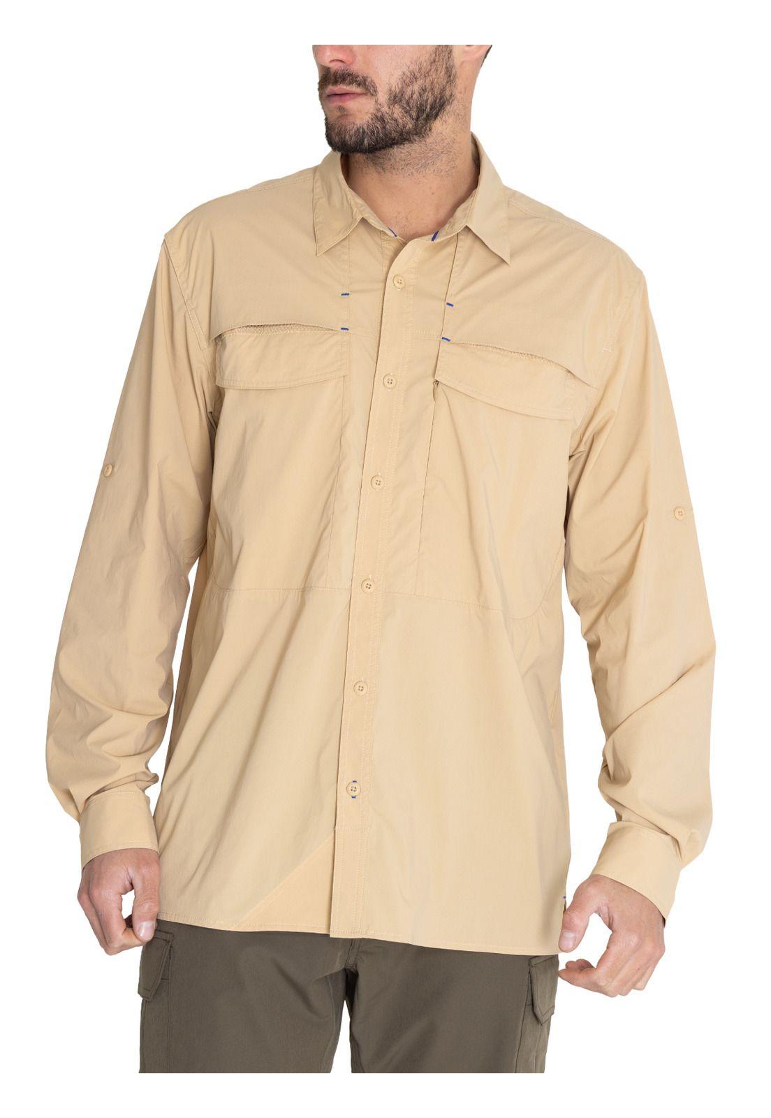 Camisa UPF Beige Chungara Hombre -4