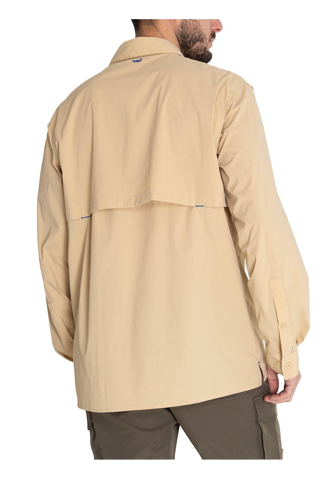 Camisa UPF Beige Chungara Hombre -5