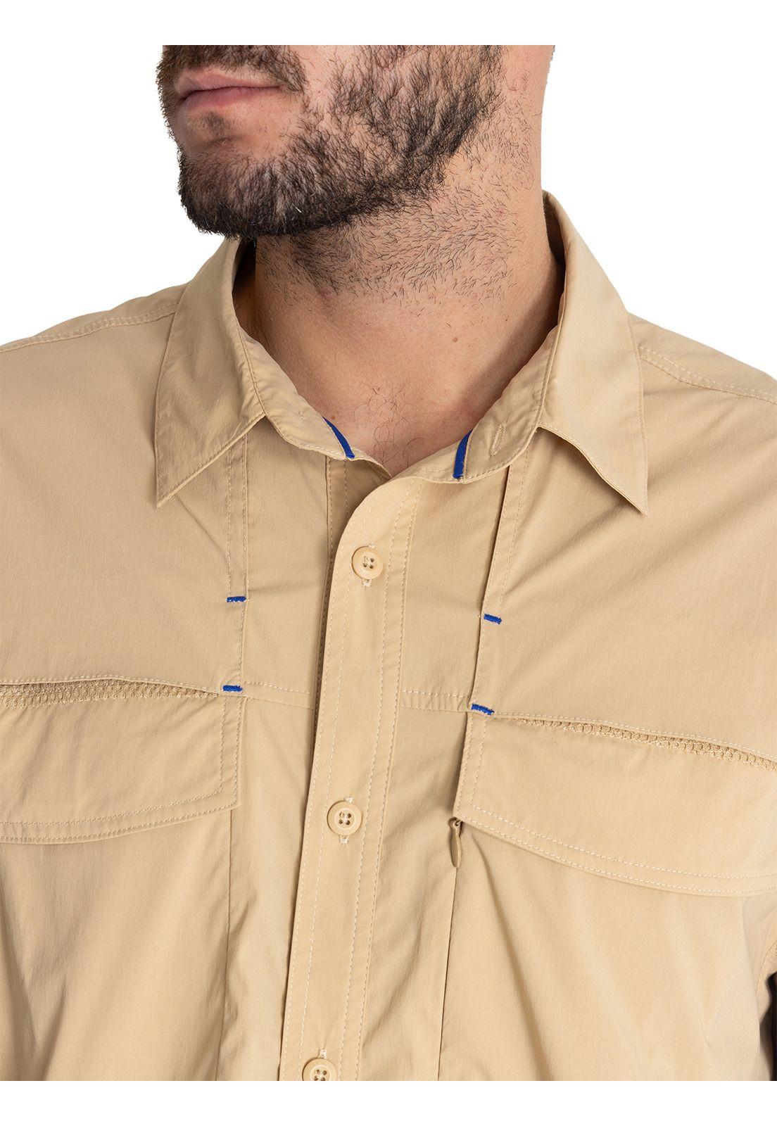 Camisa UPF Beige Chungara Hombre -6