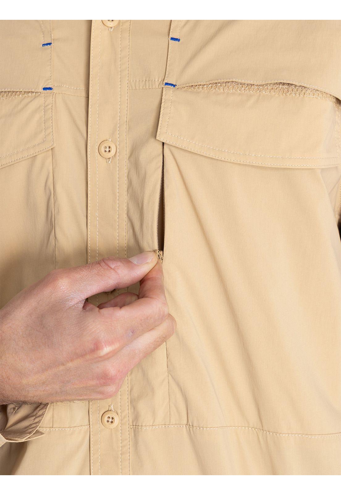 Camisa UPF Beige Chungara Hombre -7