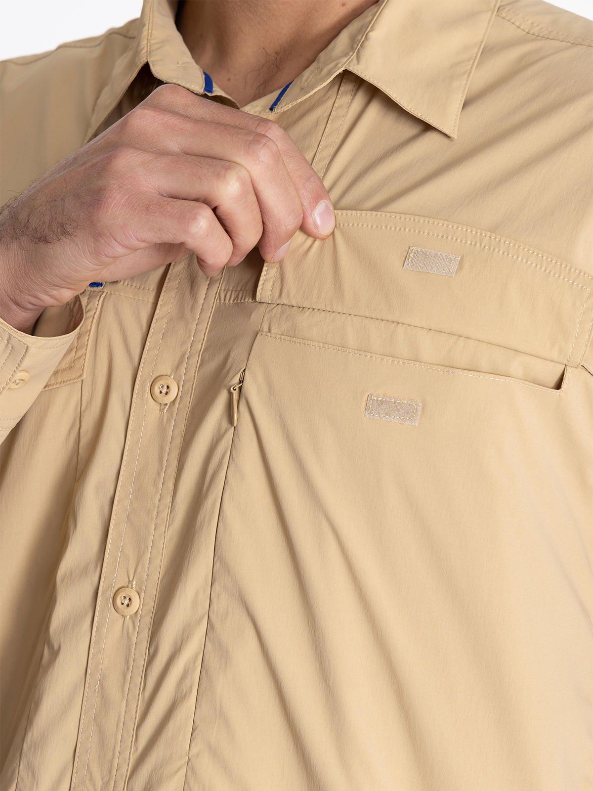 Camisa UPF Beige Chungara Hombre -8