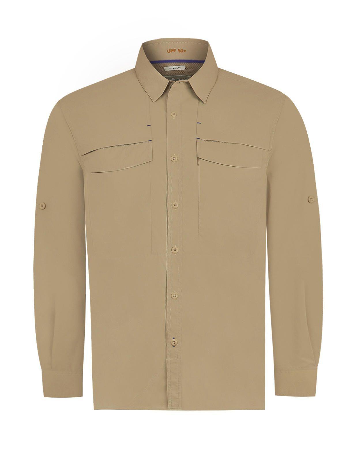 Camisa UPF Beige Chungara Hombre -0