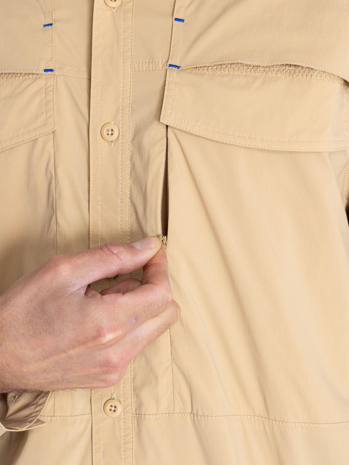 Camisa UPF Beige Chungara Hombre -7