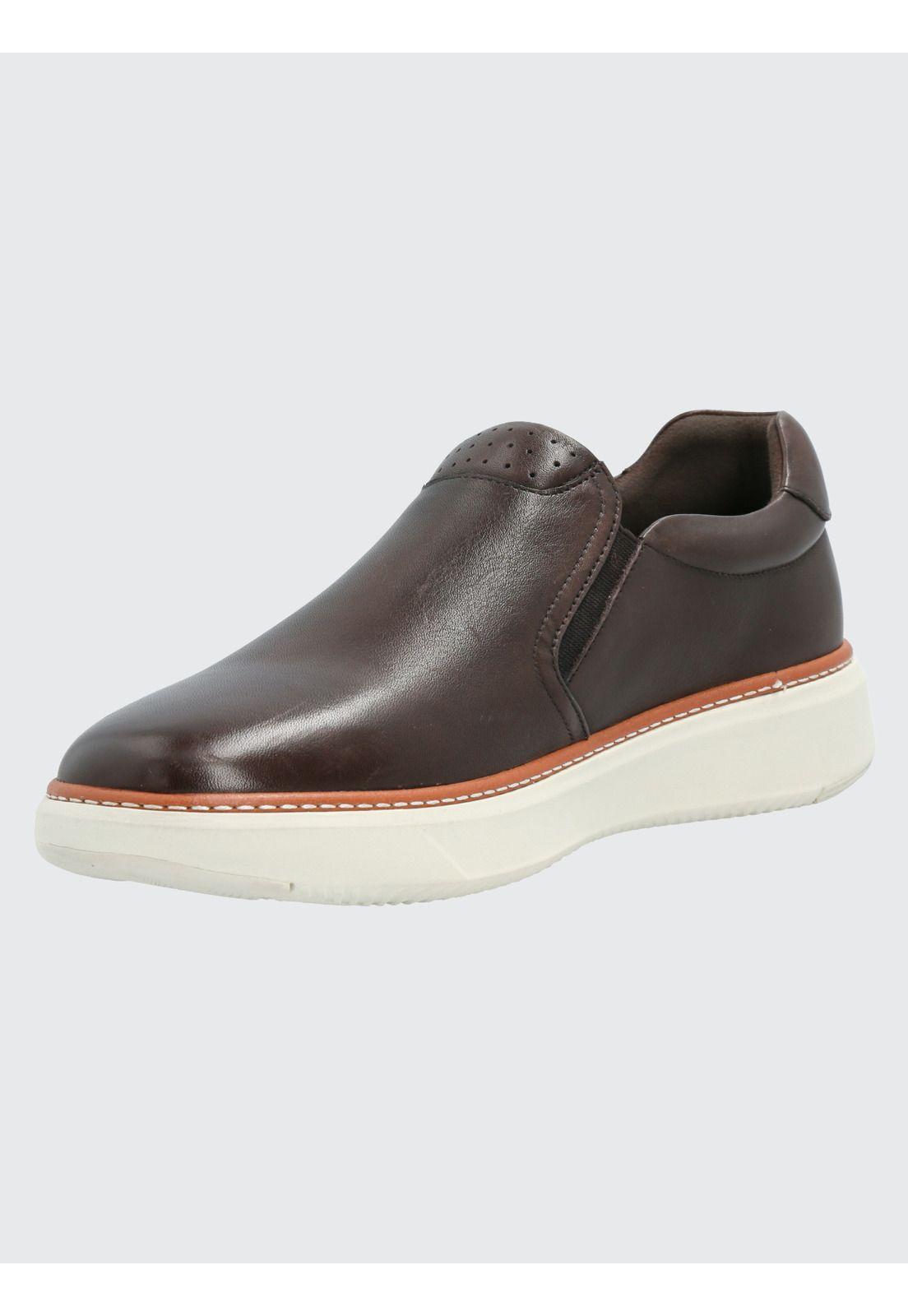 Zapato Cuero Hombre Lite G Café-4