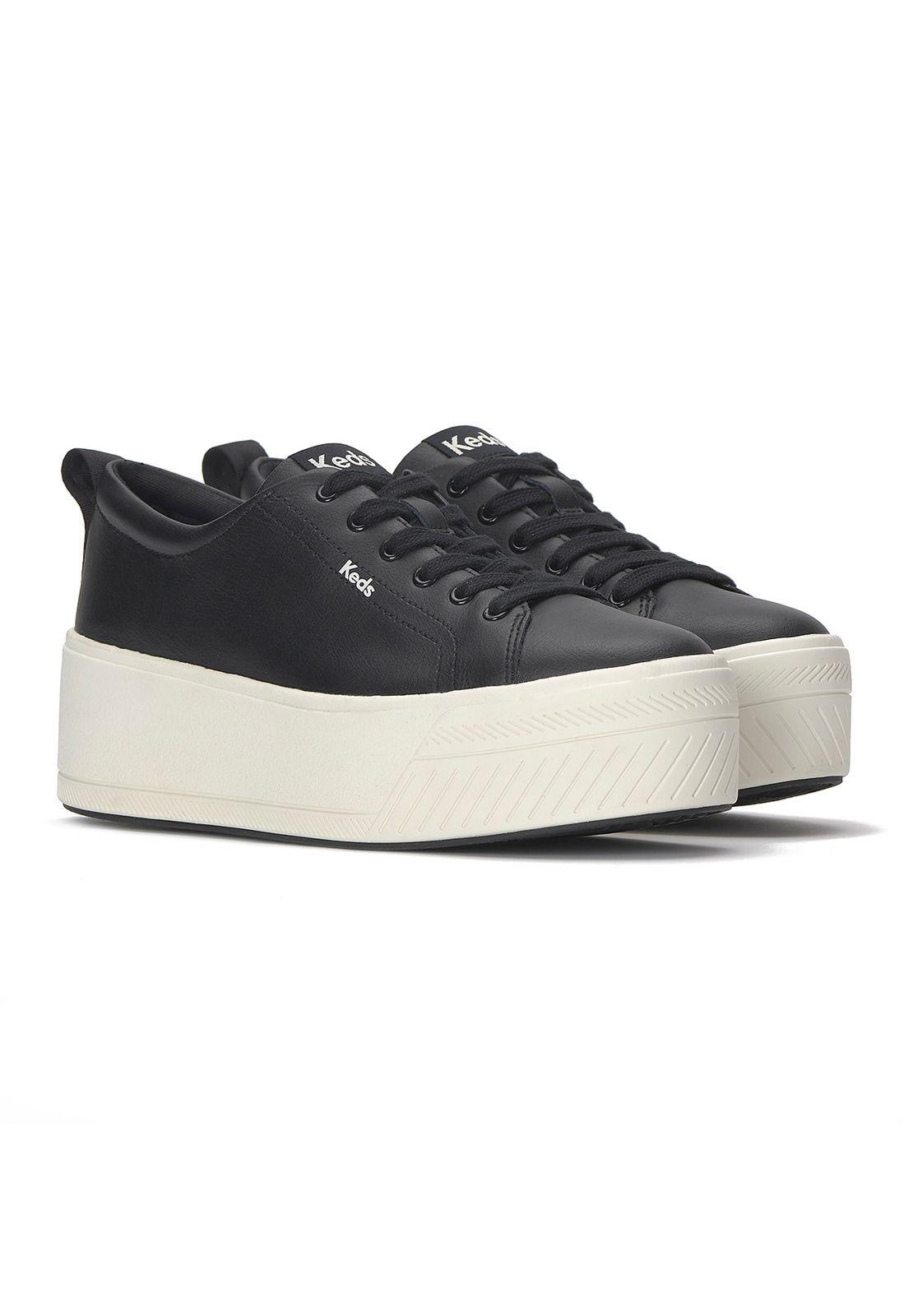 Zapatilla Cuero Mujer Skyler Leather Negro-1