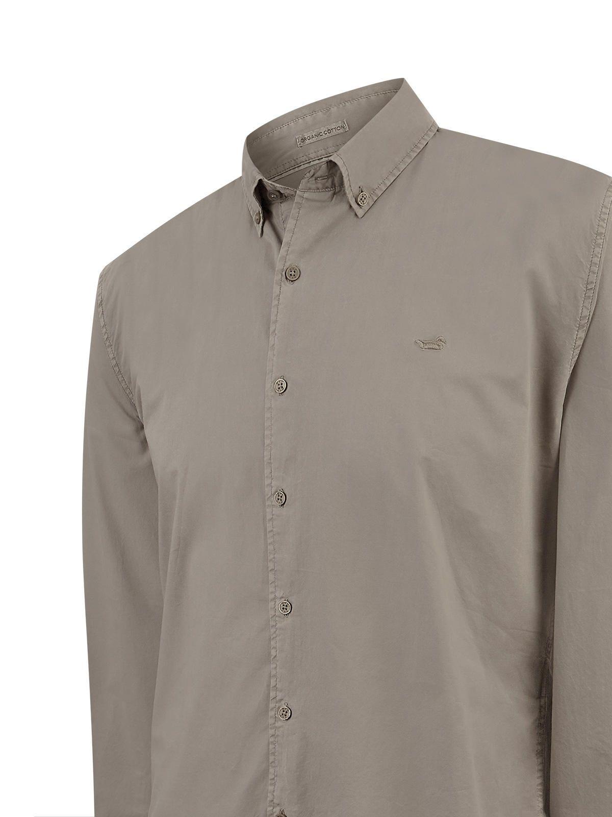 Camisa Algodón Orgánico Hombre Soft Café-3