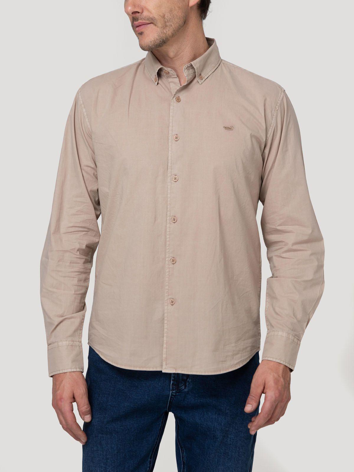 Camisa Algodón Orgánico Hombre Soft Café-4