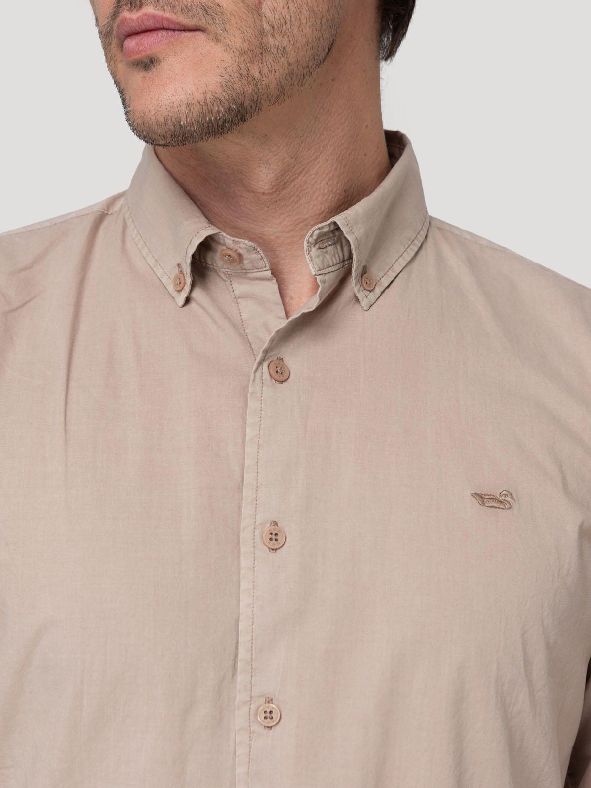 Camisa Algodón Orgánico Hombre Soft Café-6